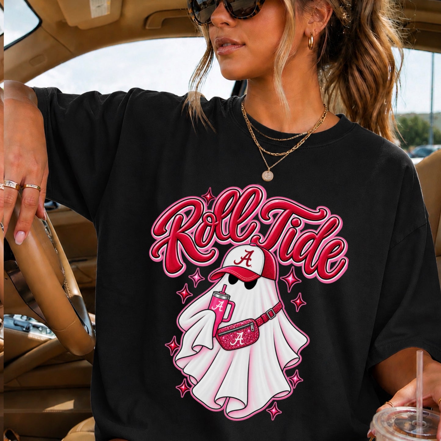 Alabama Halloween Ghost Comfort Color Graphic Tee