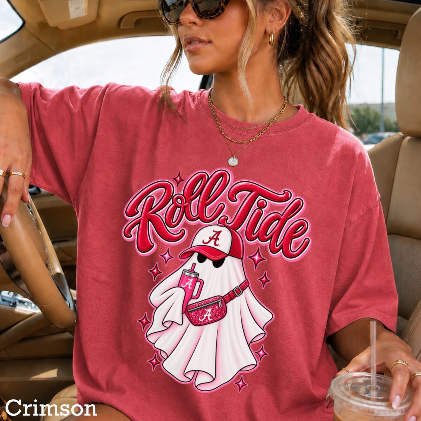 Alabama Halloween Ghost Comfort Color Graphic Tee