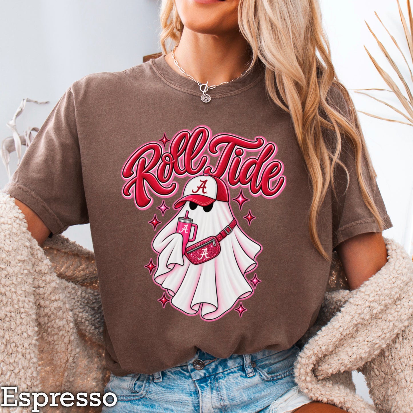 Alabama Halloween Ghost Comfort Color Graphic Tee