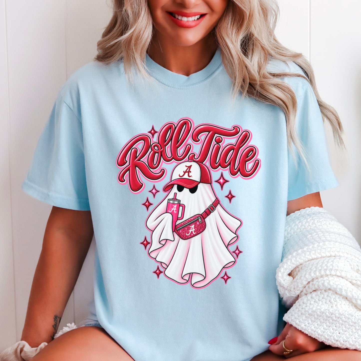 Alabama Halloween Ghost Comfort Color Graphic Tee