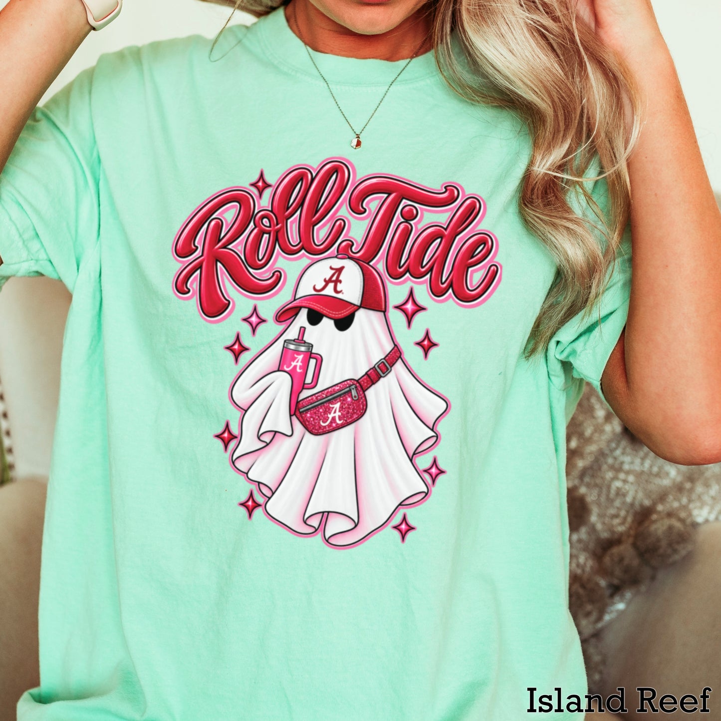 Alabama Halloween Ghost Comfort Color Graphic Tee