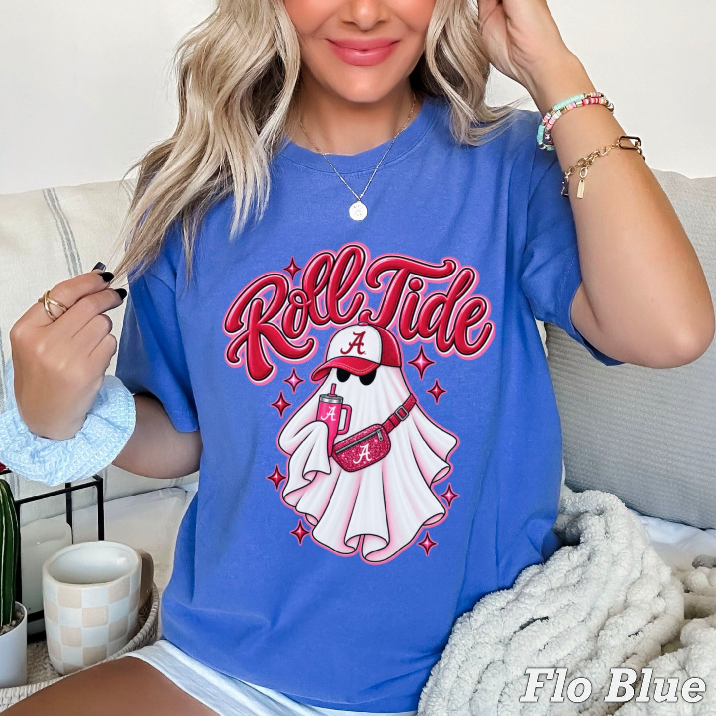Alabama Halloween Ghost Comfort Color Graphic Tee