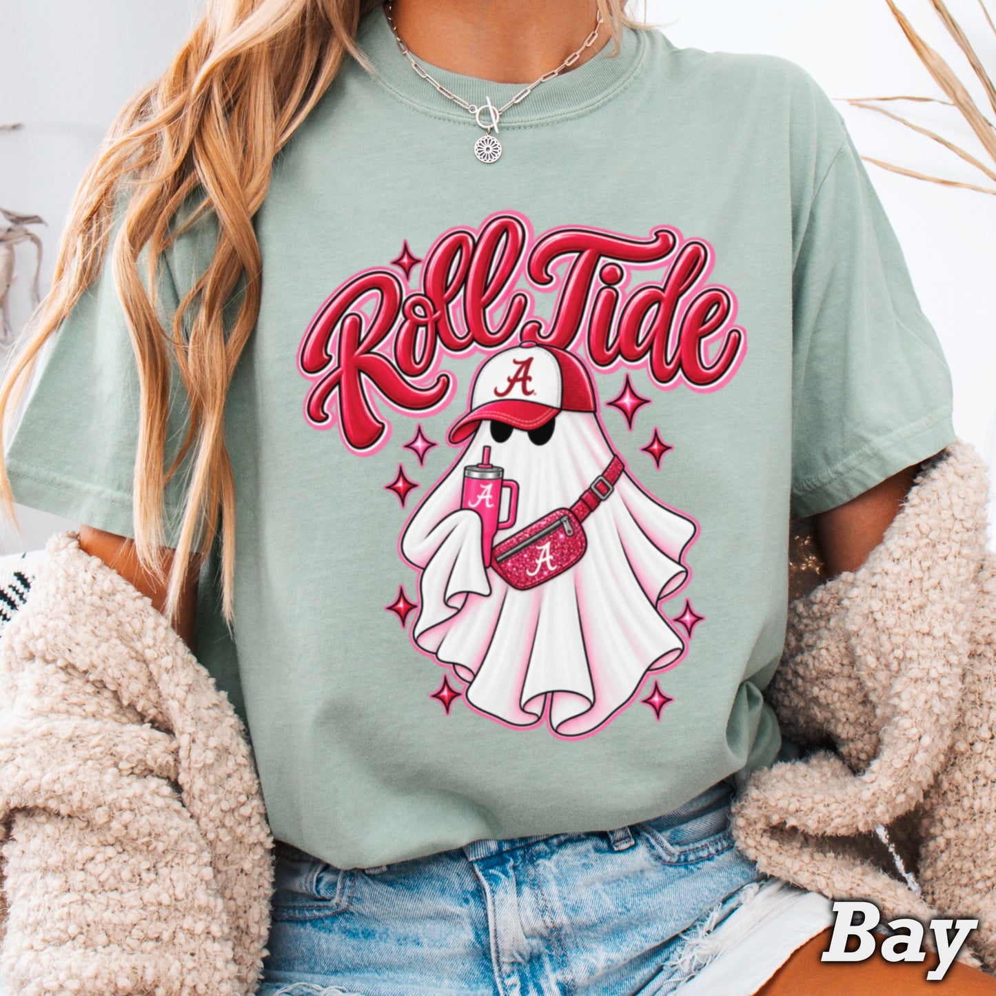 Alabama Halloween Ghost Comfort Color Graphic Tee