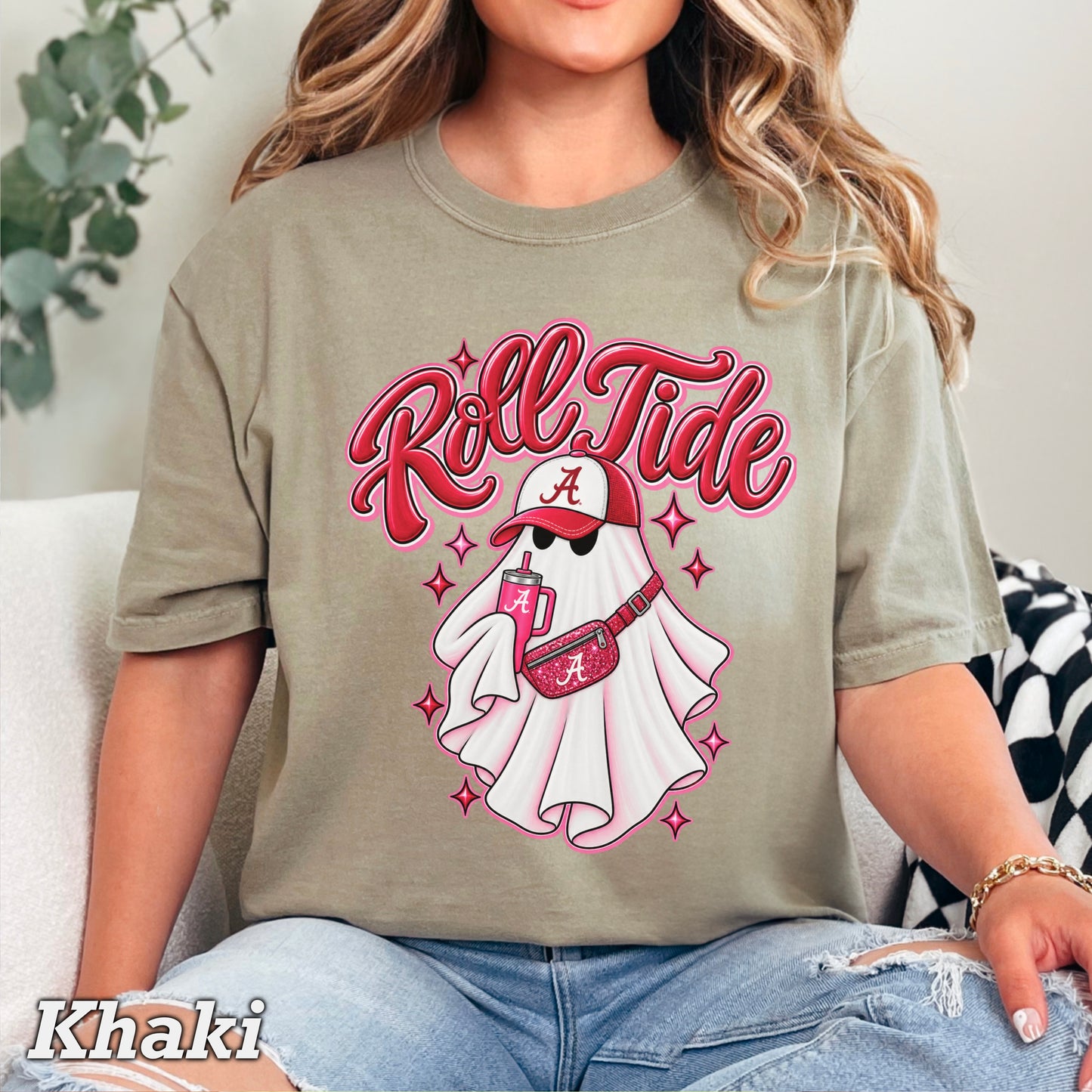 Alabama Halloween Ghost Comfort Color Graphic Tee