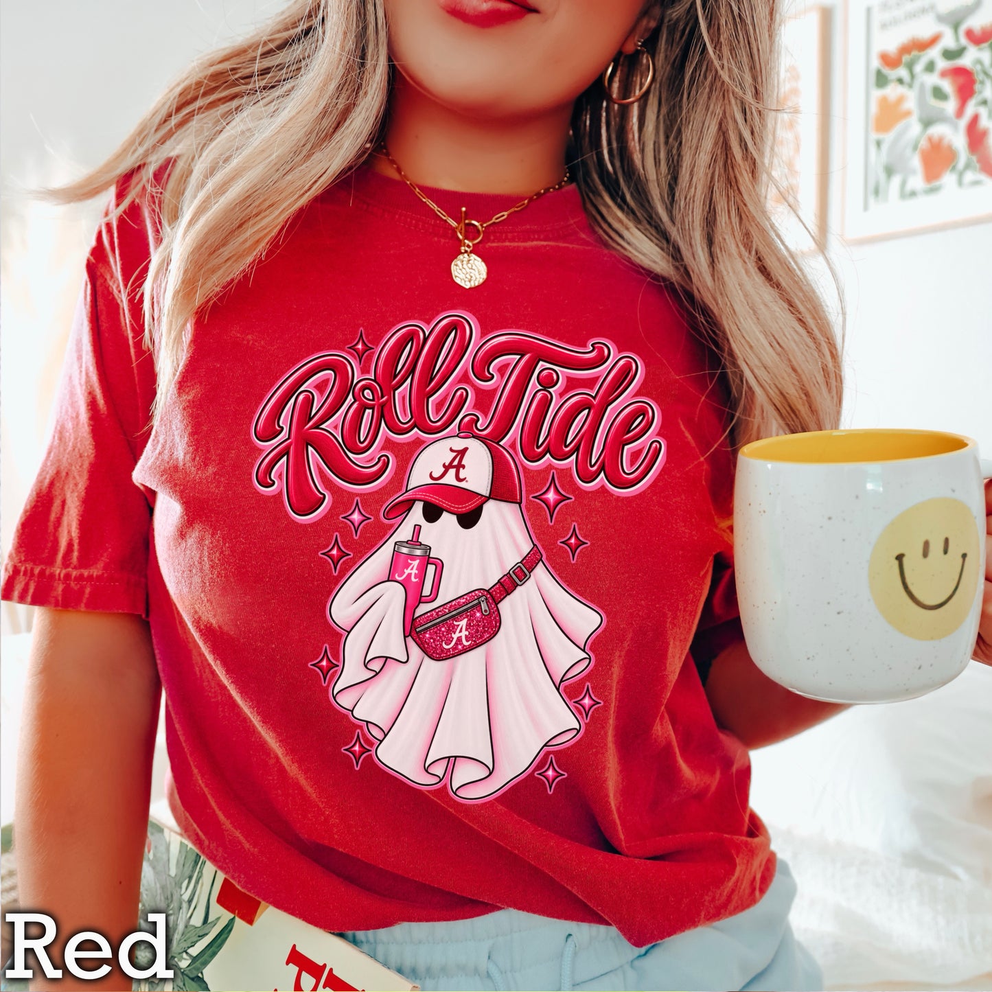 Alabama Halloween Ghost Comfort Color Graphic Tee