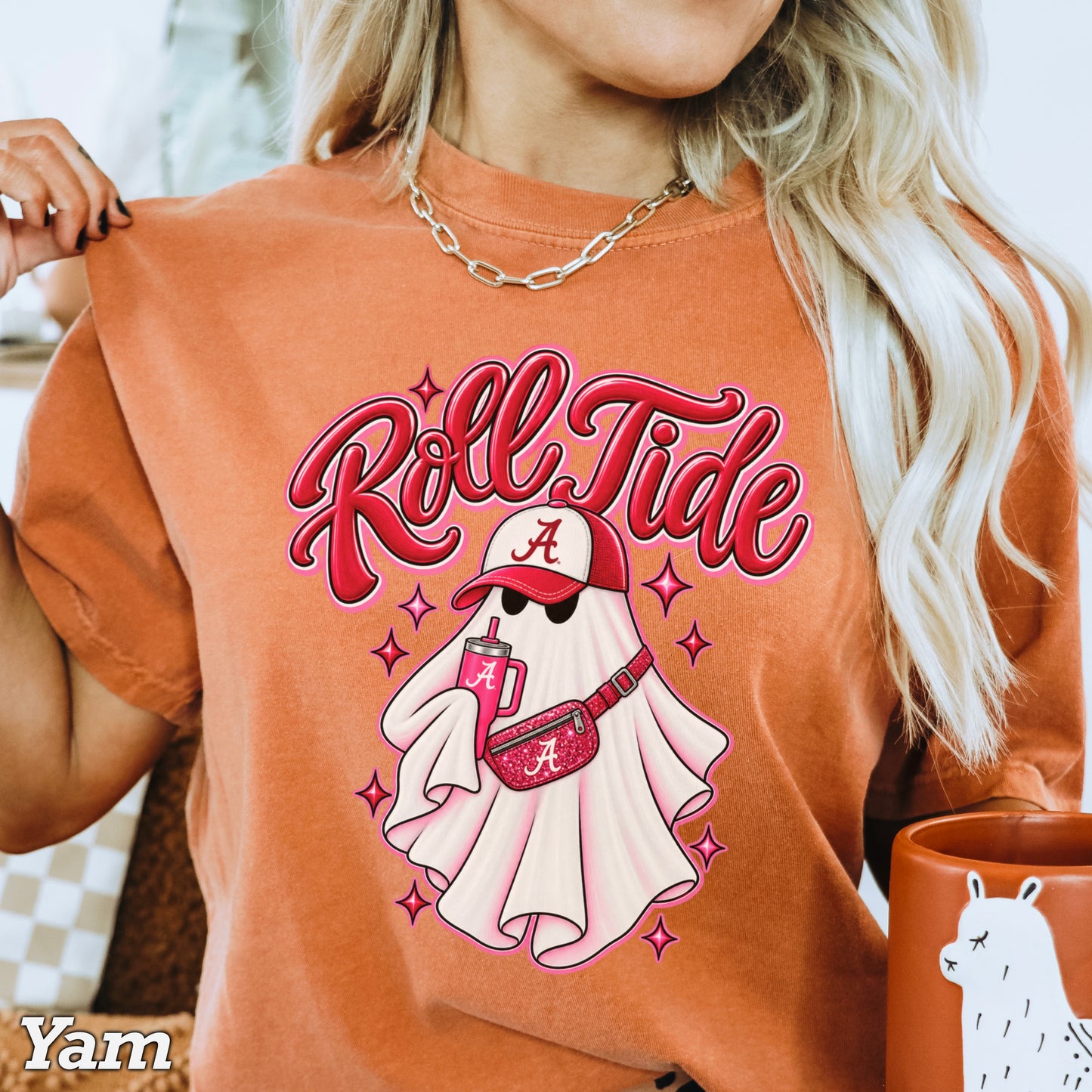 Alabama Halloween Ghost Comfort Color Graphic Tee