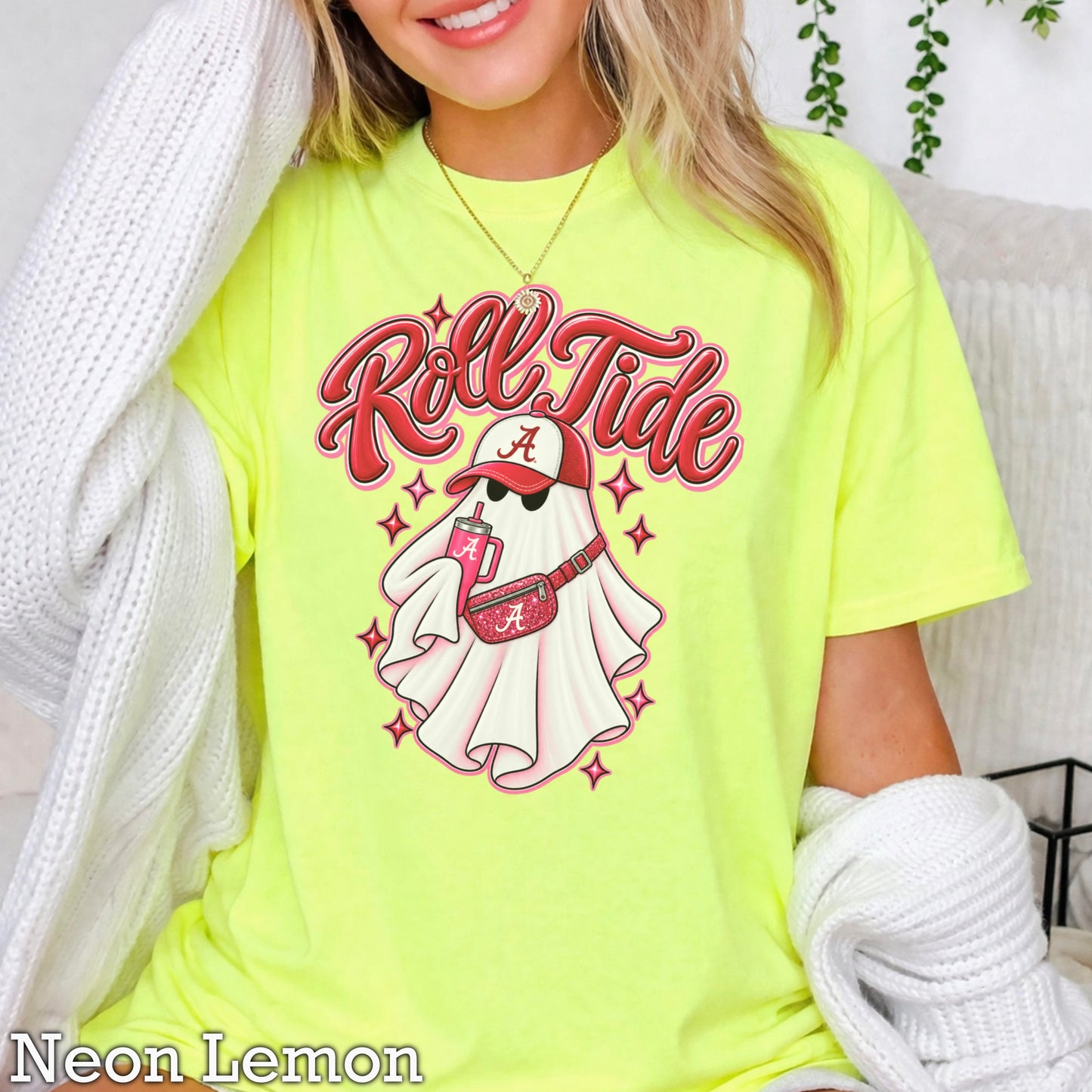 Alabama Halloween Ghost Comfort Color Graphic Tee