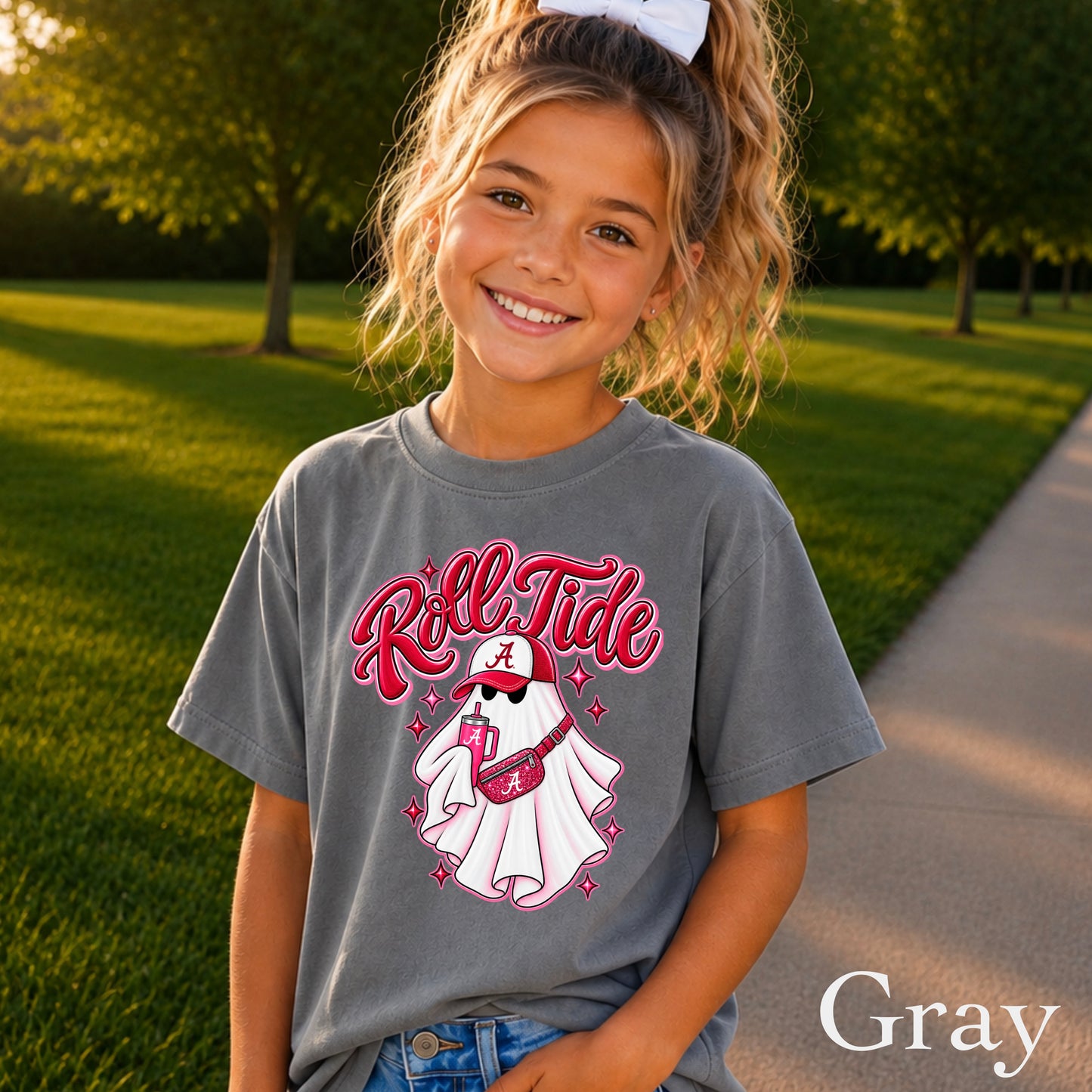 Alabama Halloween Ghost Youth Comfort Color T-Shirt