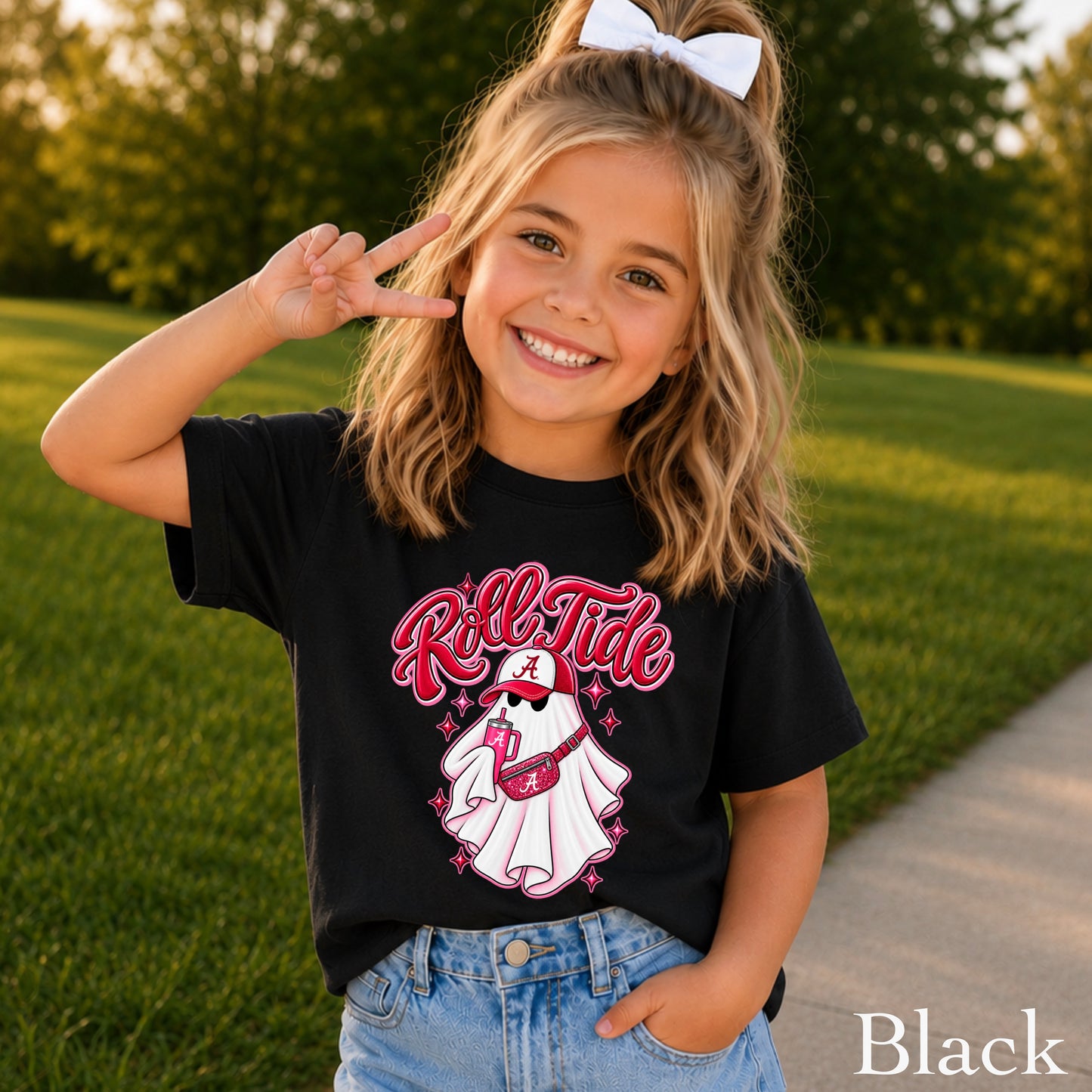 Alabama Halloween Ghost Youth Comfort Color T-Shirt