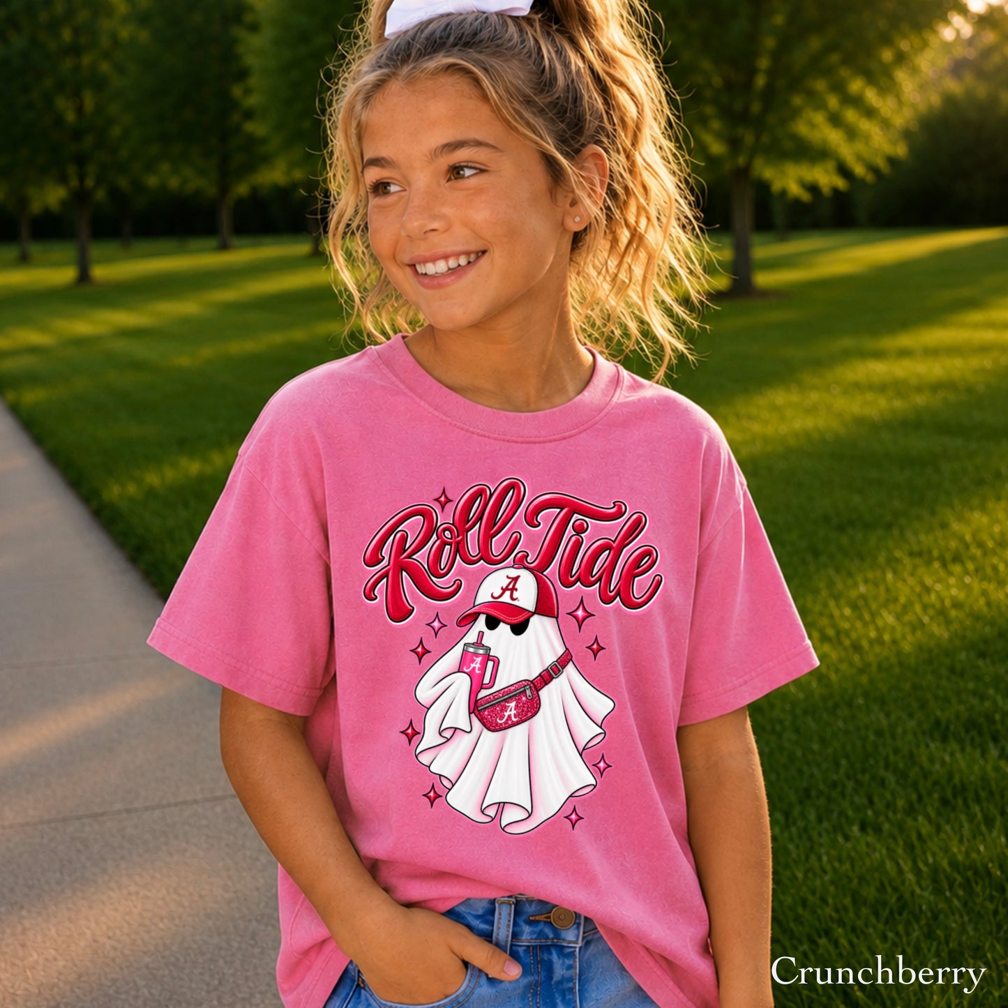 Alabama Halloween Ghost Youth Comfort Color T-Shirt