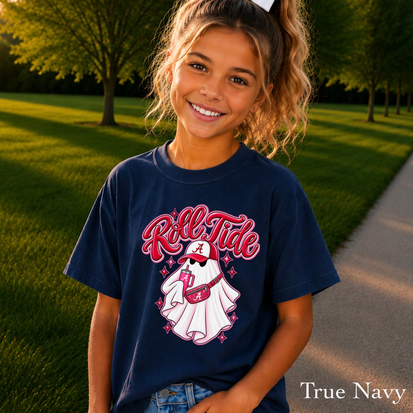 Alabama Halloween Ghost Youth Comfort Color T-Shirt