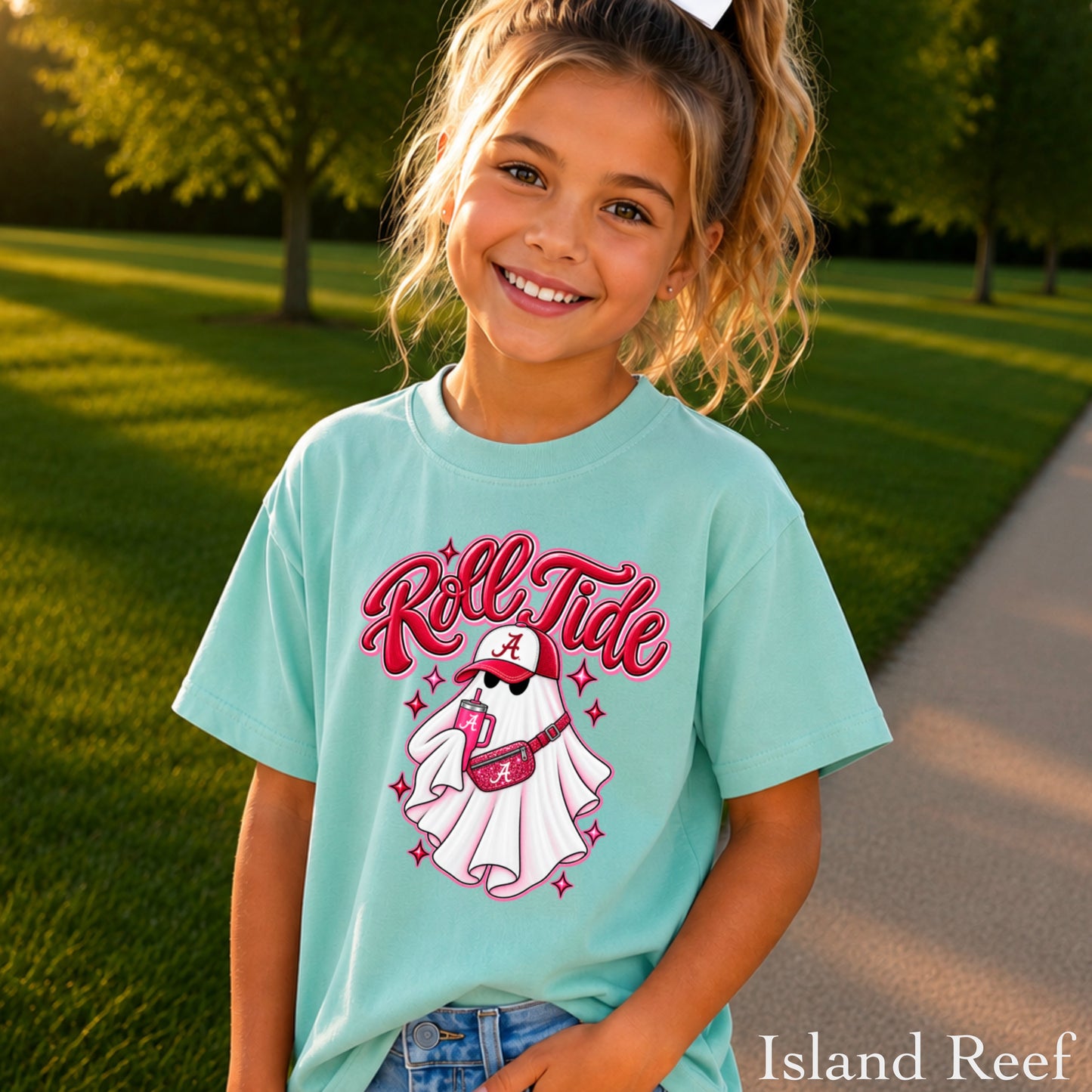 Alabama Halloween Ghost Youth Comfort Color T-Shirt