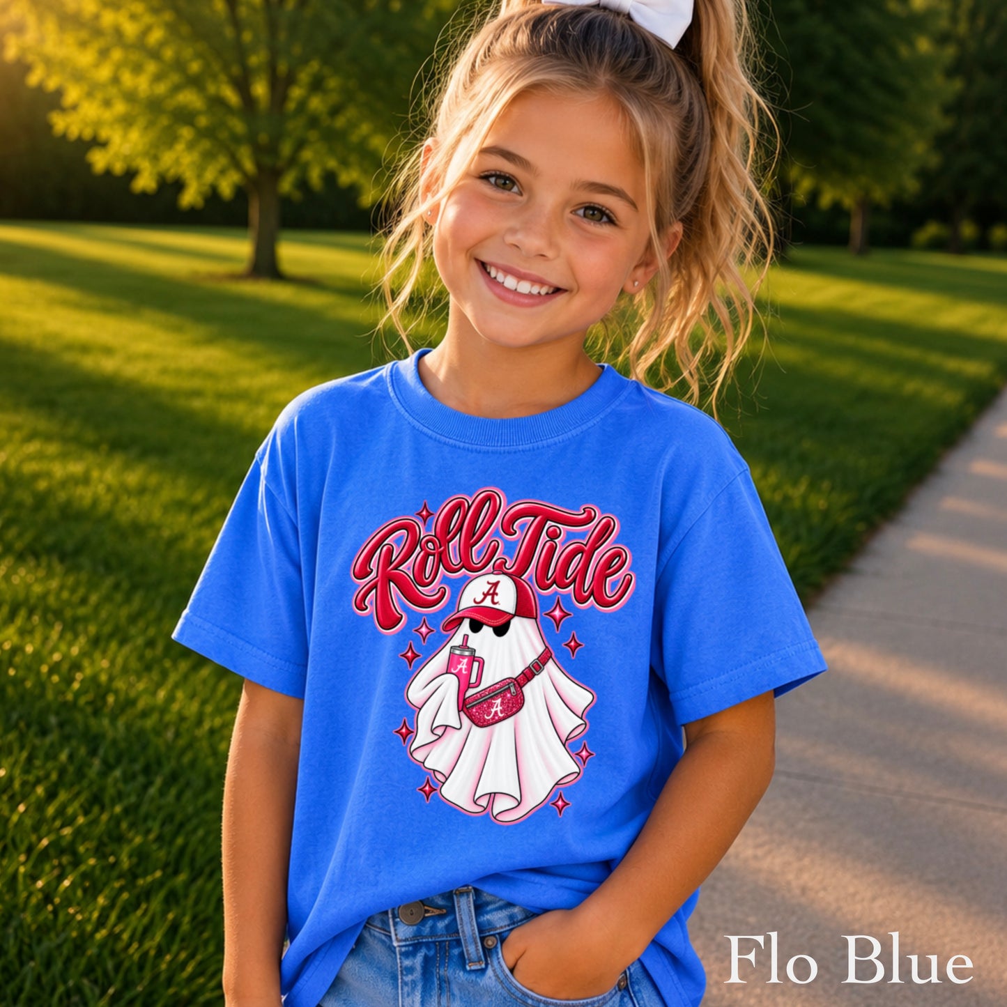 Alabama Halloween Ghost Youth Comfort Color T-Shirt