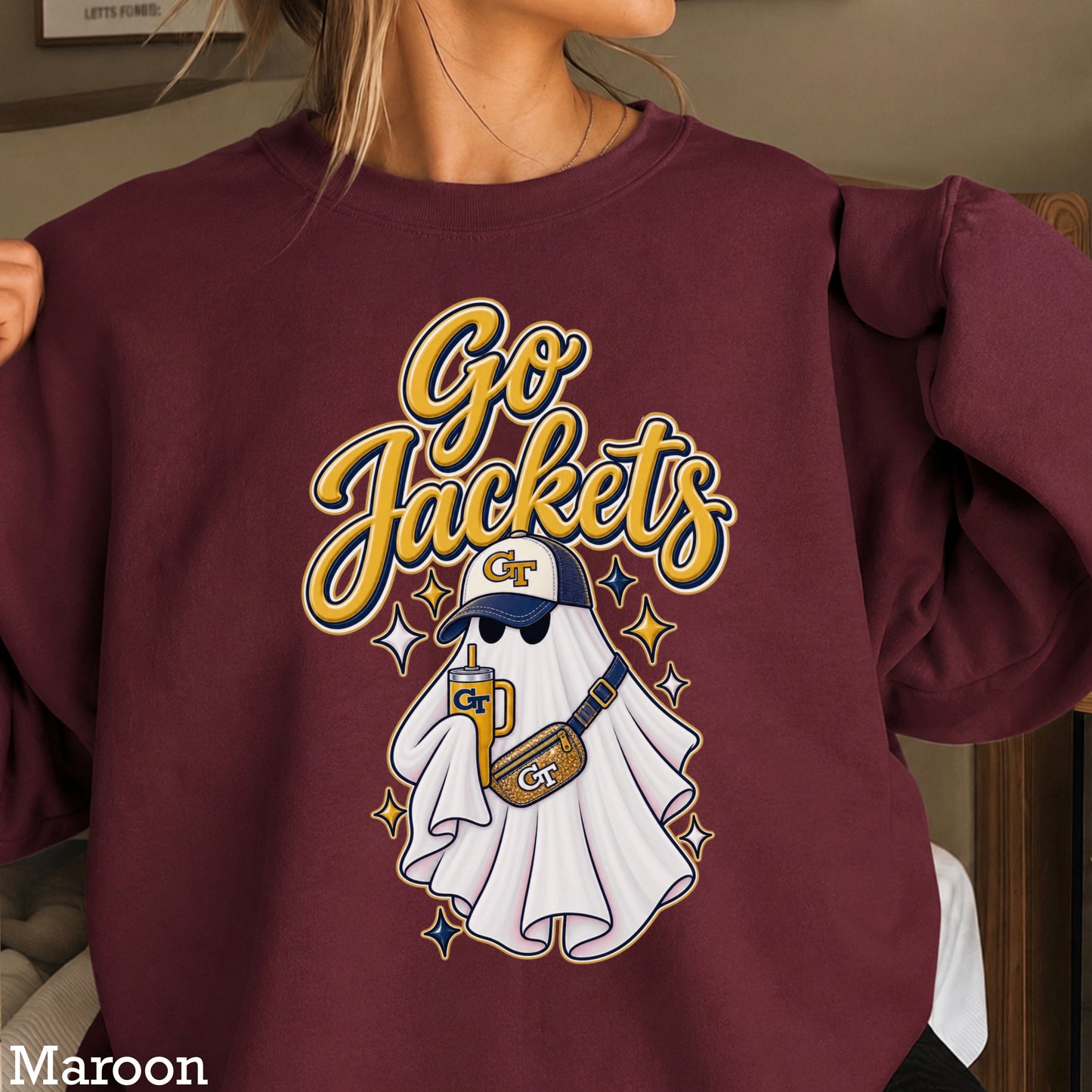 Jackets Halloween Ghost Crewneck Sweatshirt
