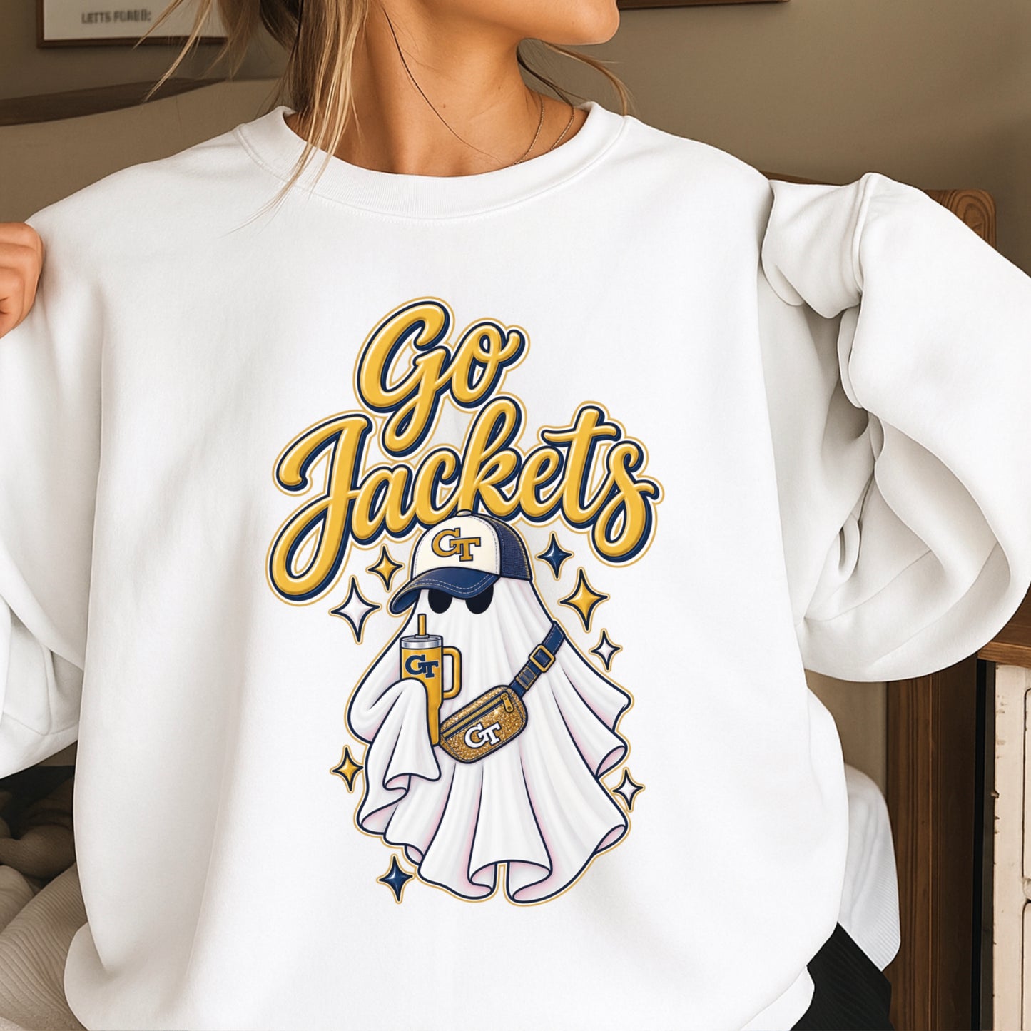 Jackets Halloween Ghost Crewneck Sweatshirt