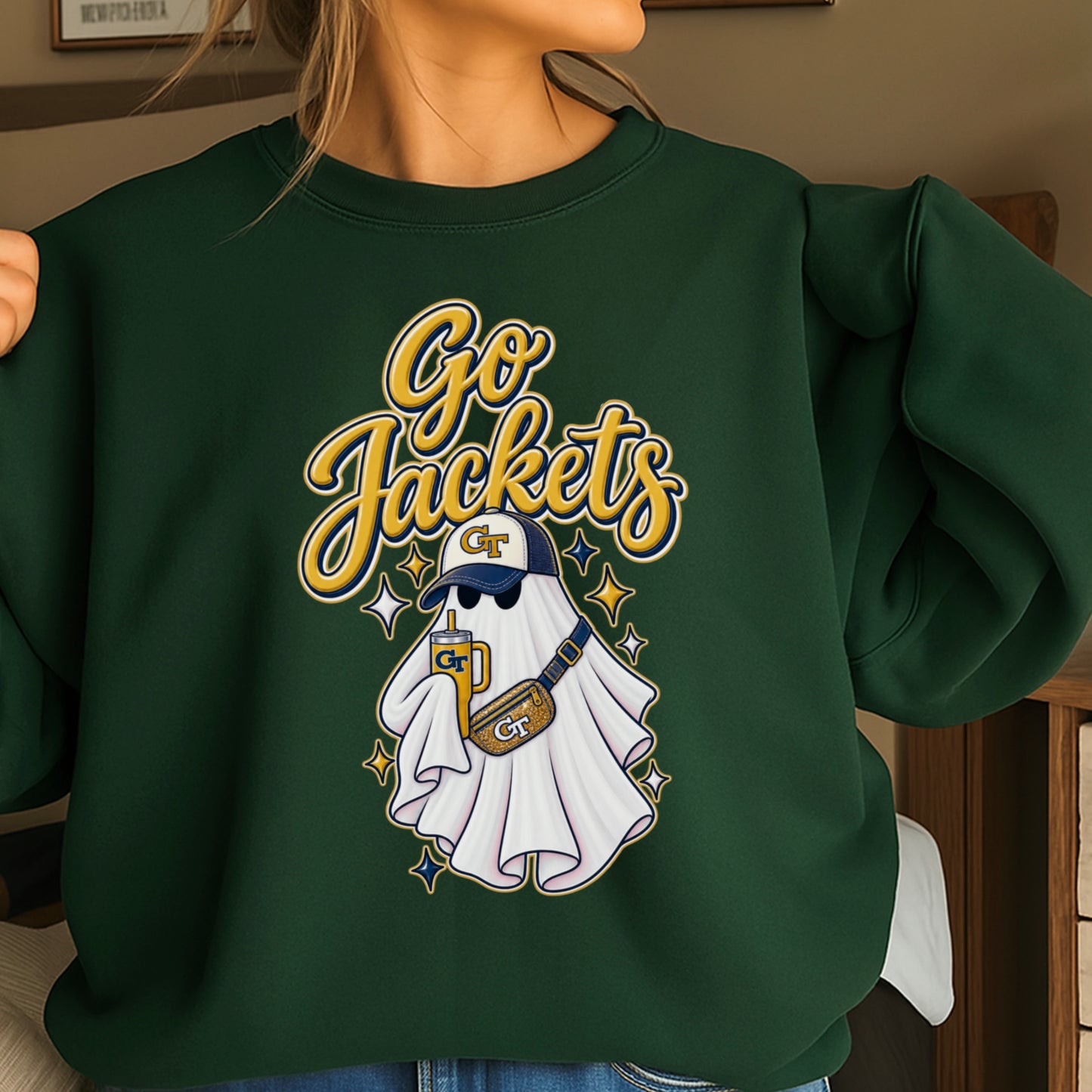 Jackets Halloween Ghost Crewneck Sweatshirt
