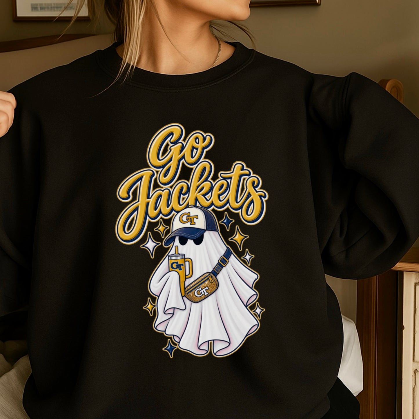 Jackets Halloween Ghost Crewneck Sweatshirt