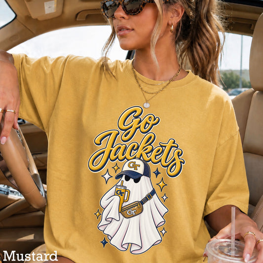 Jackets Halloween Ghost Comfort Color Graphic Tee