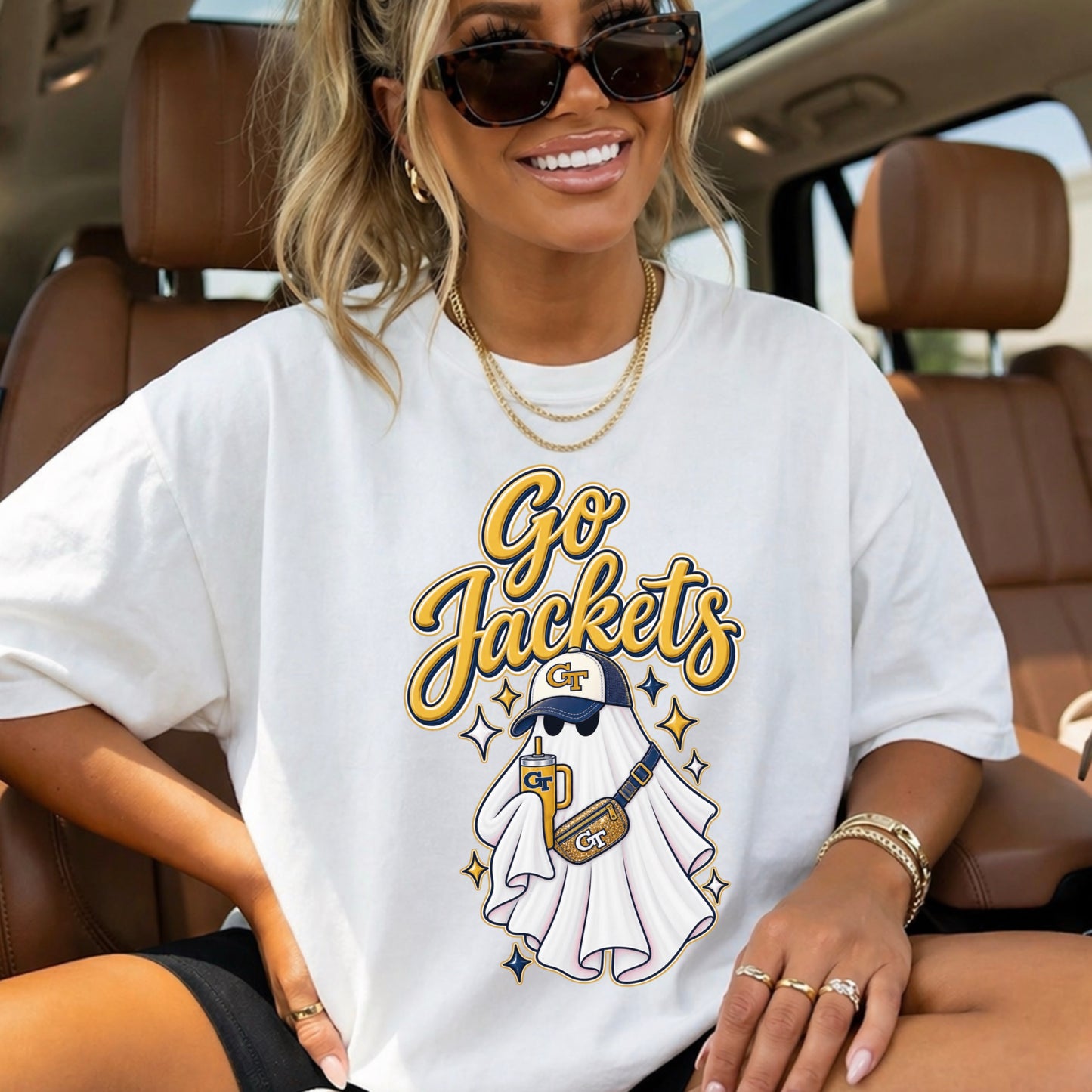 Jackets Halloween Ghost Comfort Color Graphic Tee