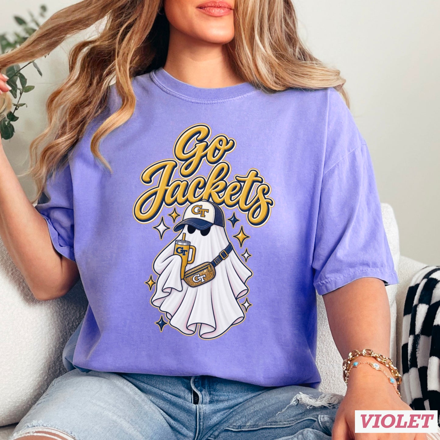 Jackets Halloween Ghost Comfort Color Graphic Tee