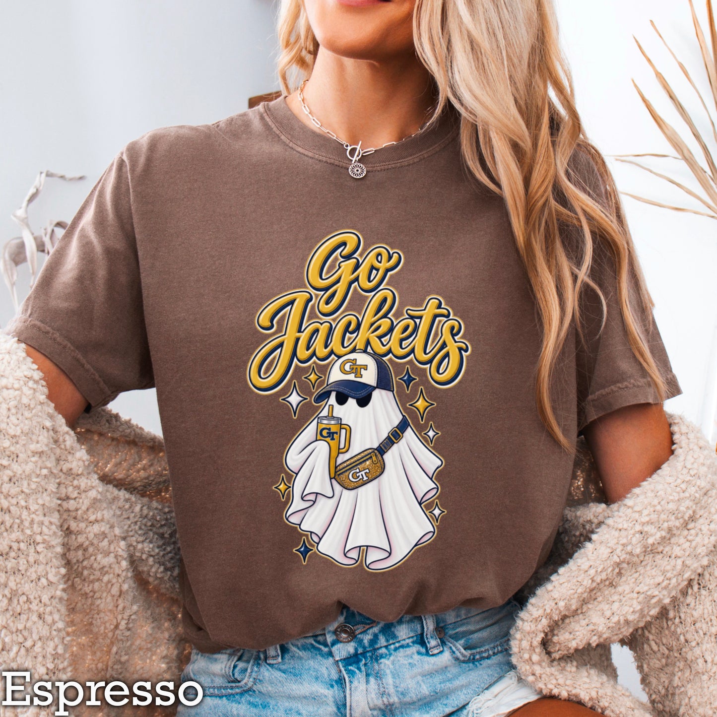 Jackets Halloween Ghost Comfort Color Graphic Tee
