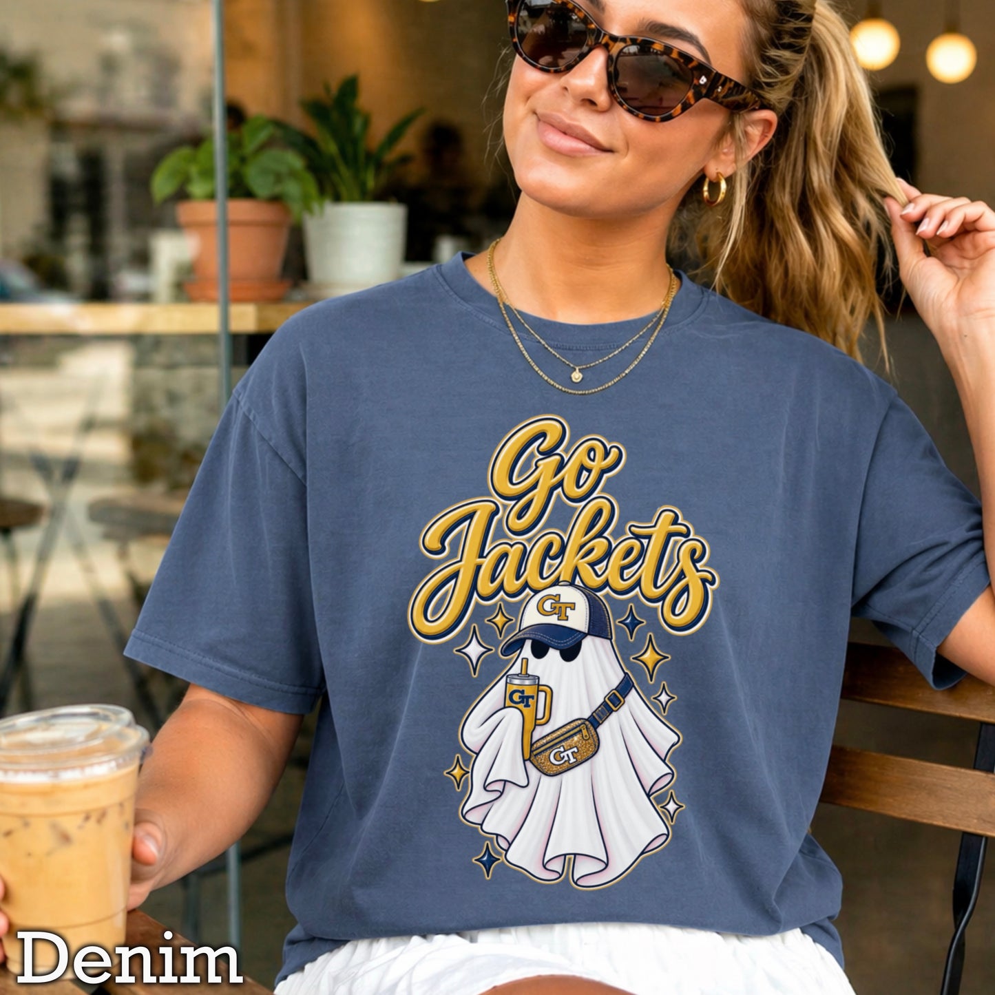 Jackets Halloween Ghost Comfort Color Graphic Tee