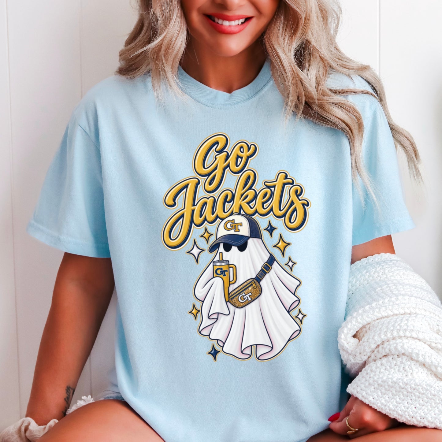 Jackets Halloween Ghost Comfort Color Graphic Tee