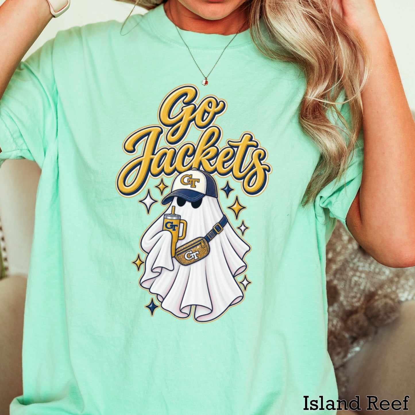 Jackets Halloween Ghost Comfort Color Graphic Tee