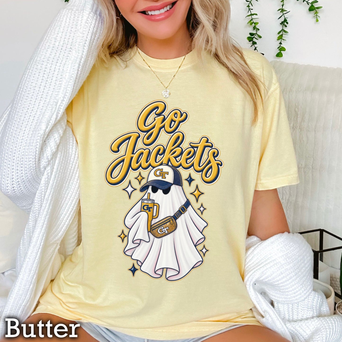 Jackets Halloween Ghost Comfort Color Graphic Tee