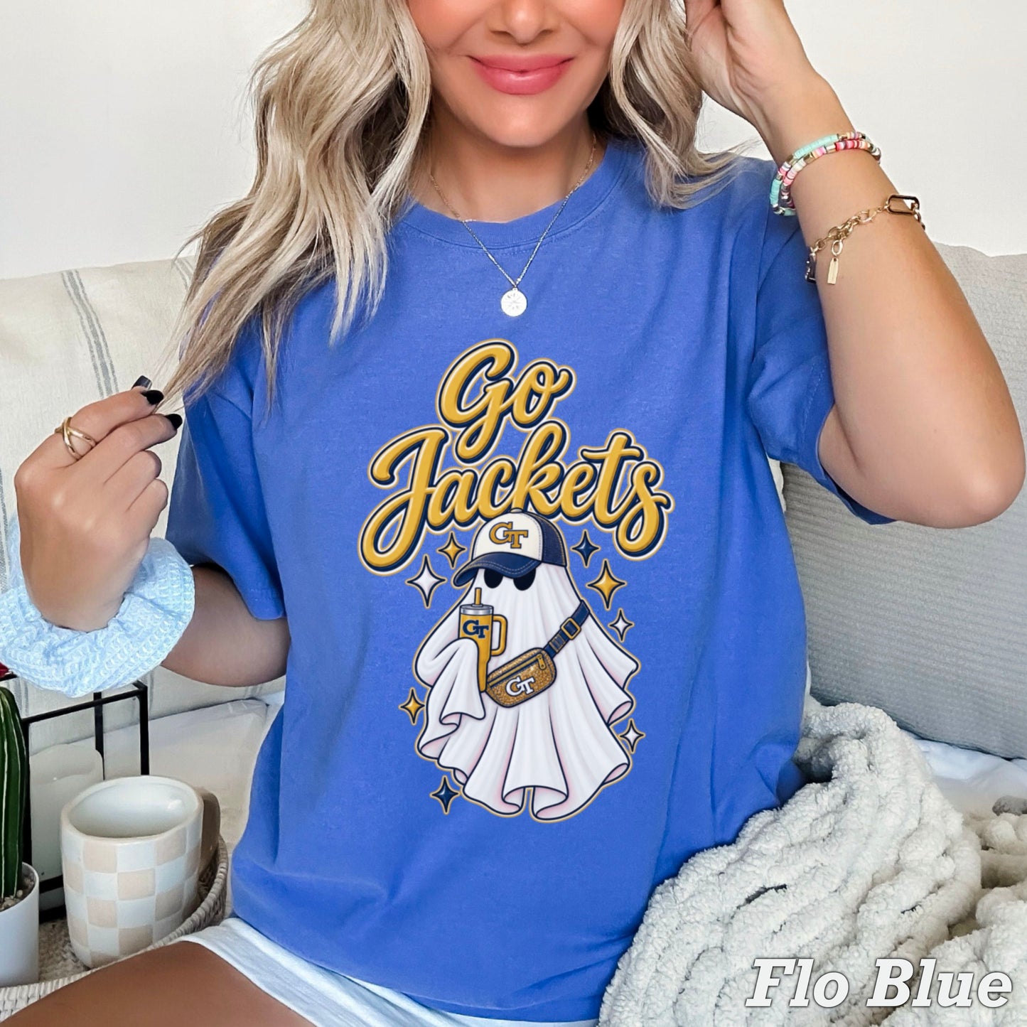 Jackets Halloween Ghost Comfort Color Graphic Tee