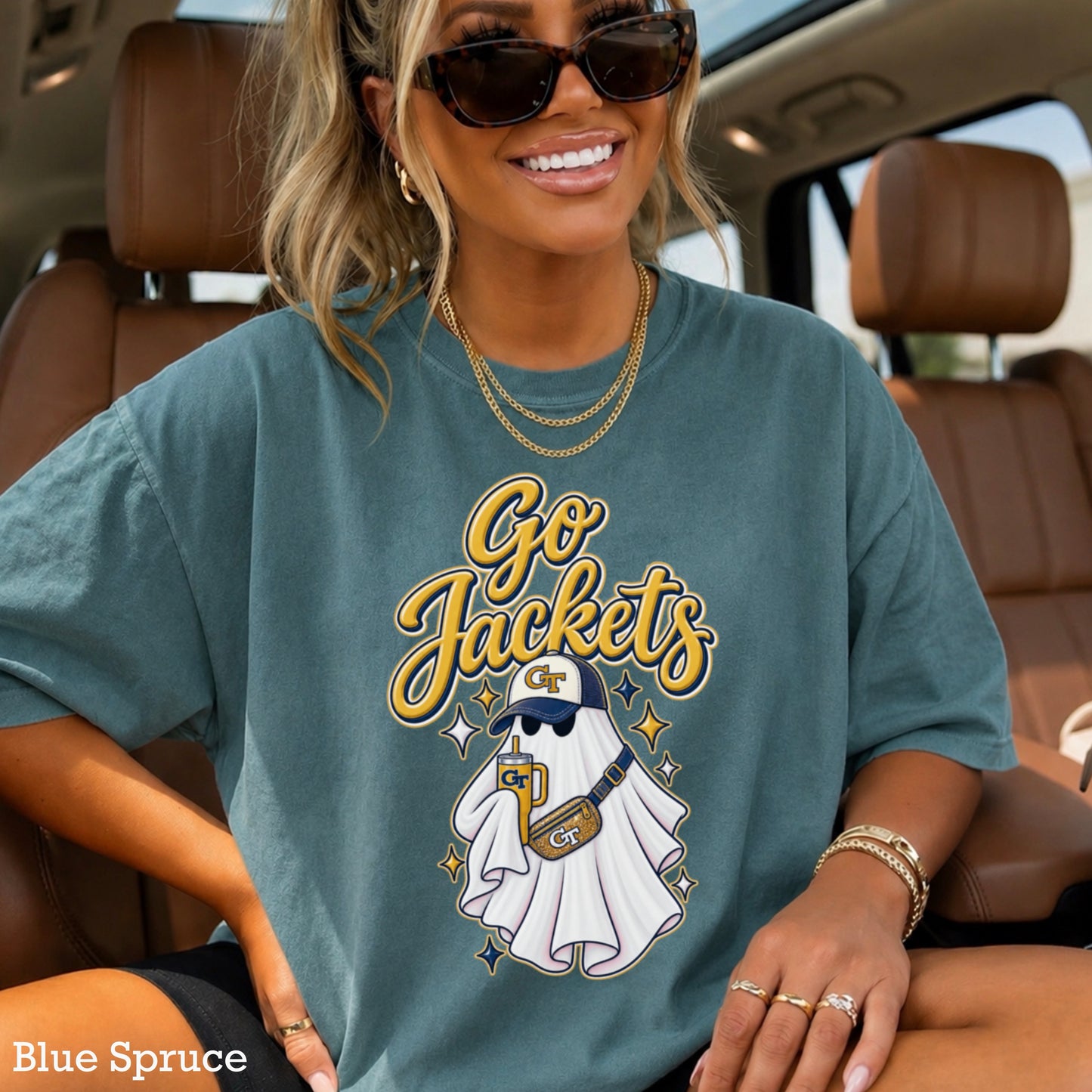Jackets Halloween Ghost Comfort Color Graphic Tee