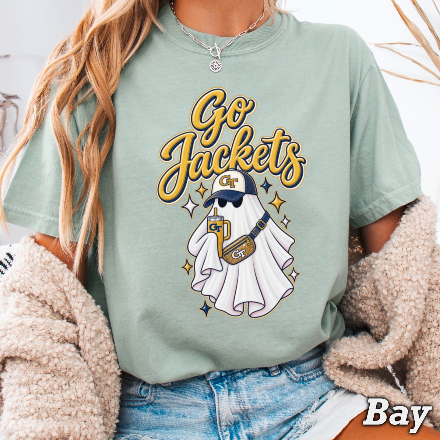 Jackets Halloween Ghost Comfort Color Graphic Tee