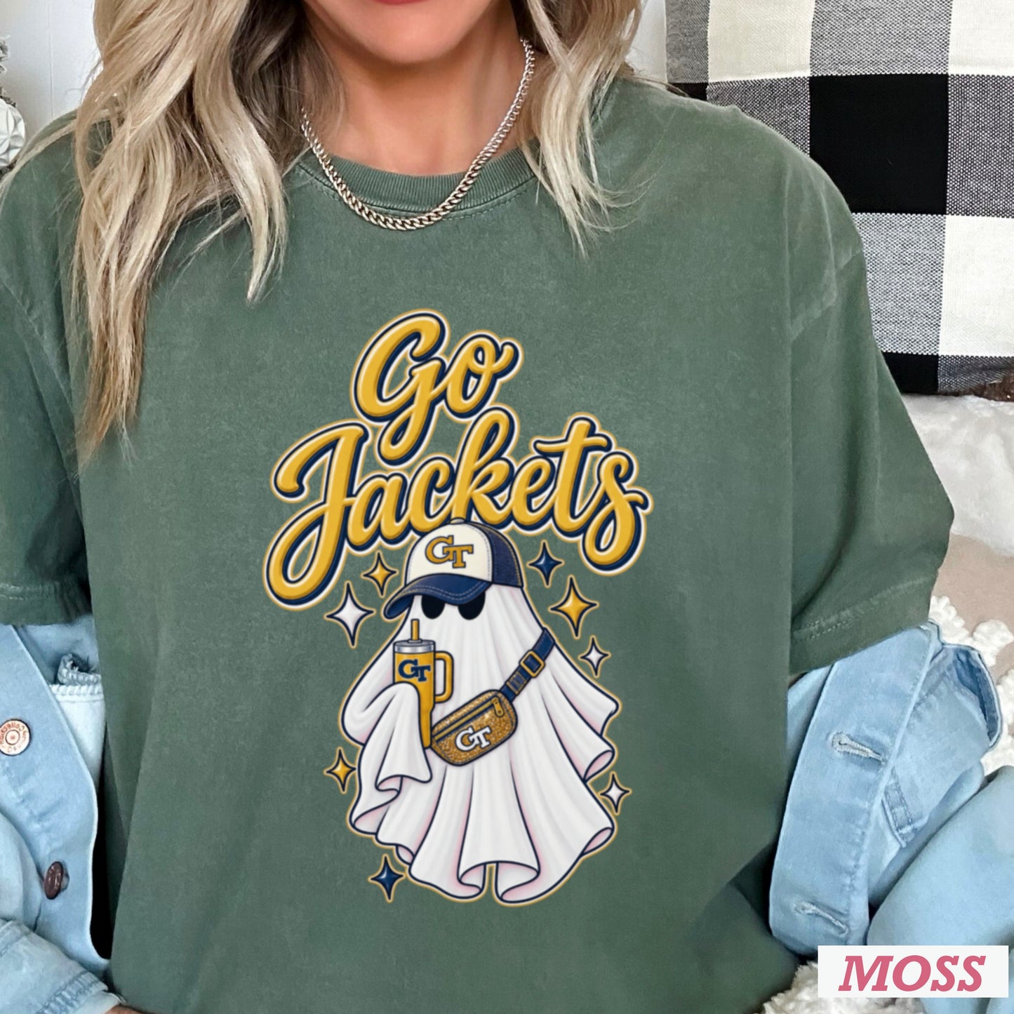 Jackets Halloween Ghost Comfort Color Graphic Tee