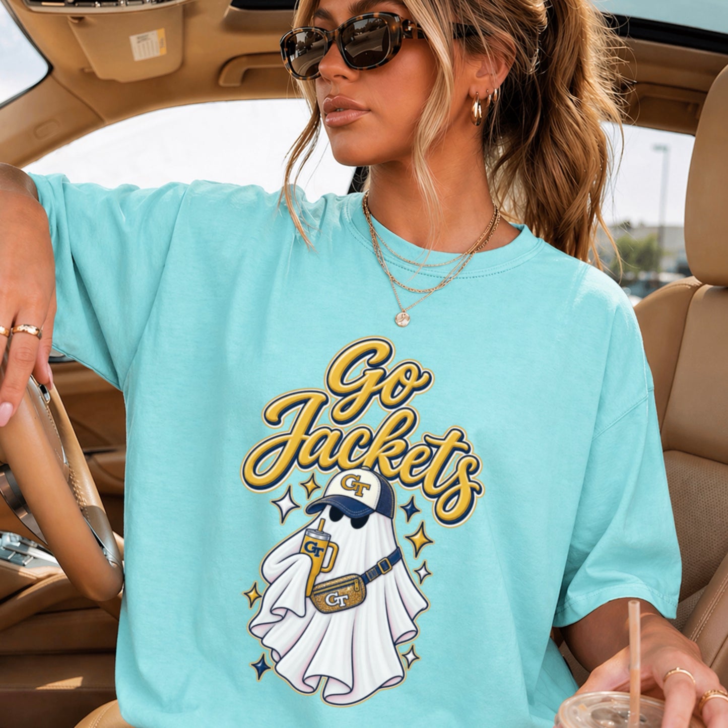 Jackets Halloween Ghost Comfort Color Graphic Tee