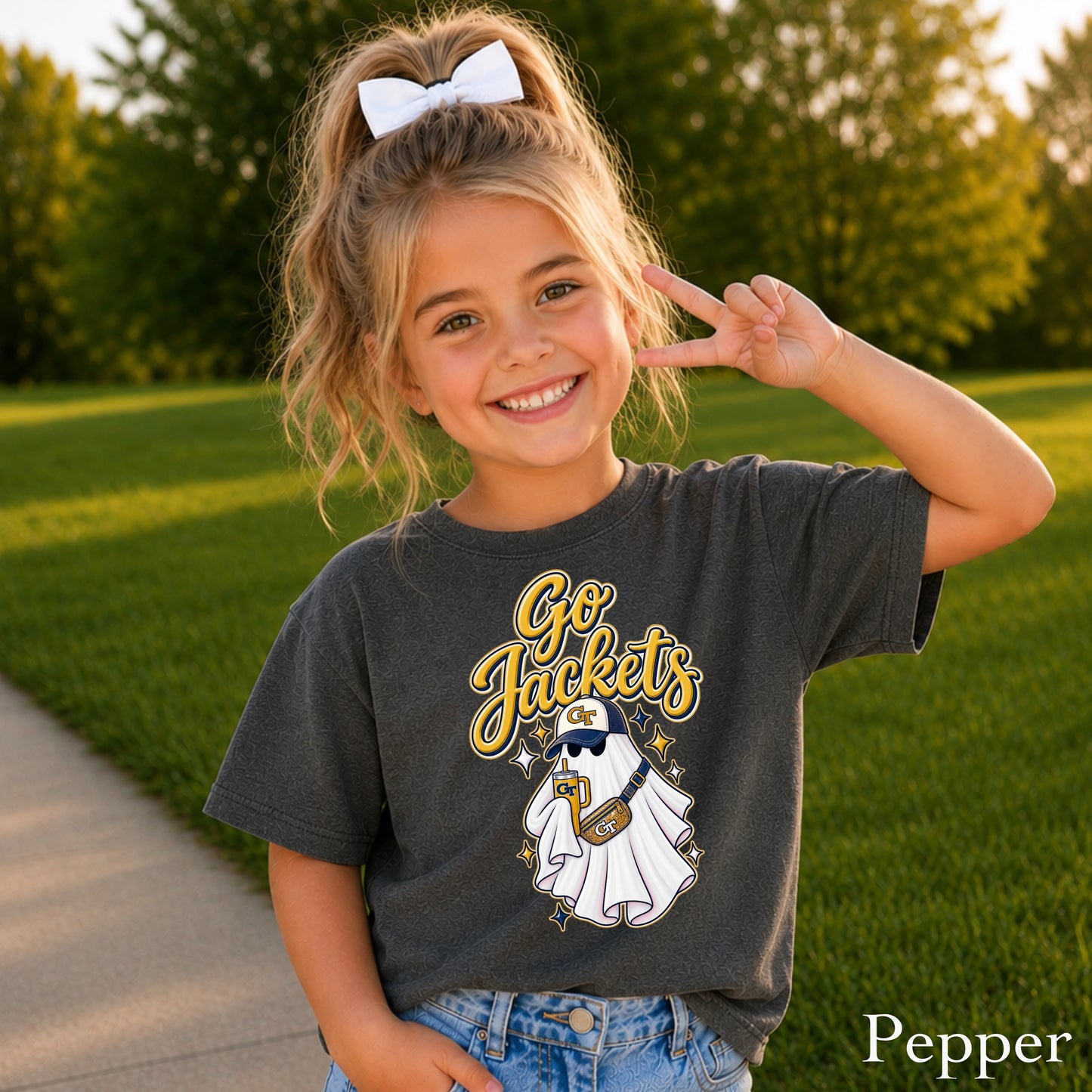 Jackets Halloween Ghost Youth Comfort Color T-Shirt