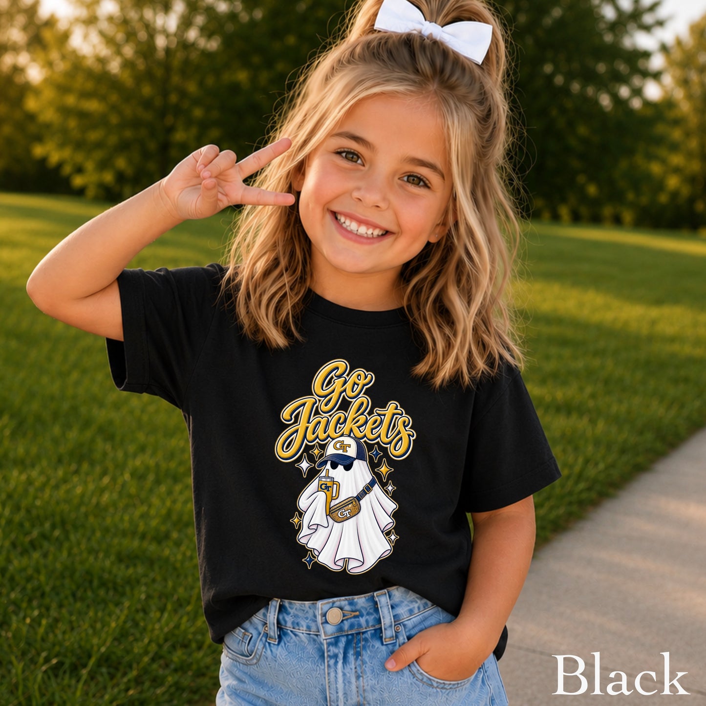 Jackets Halloween Ghost Youth Comfort Color T-Shirt