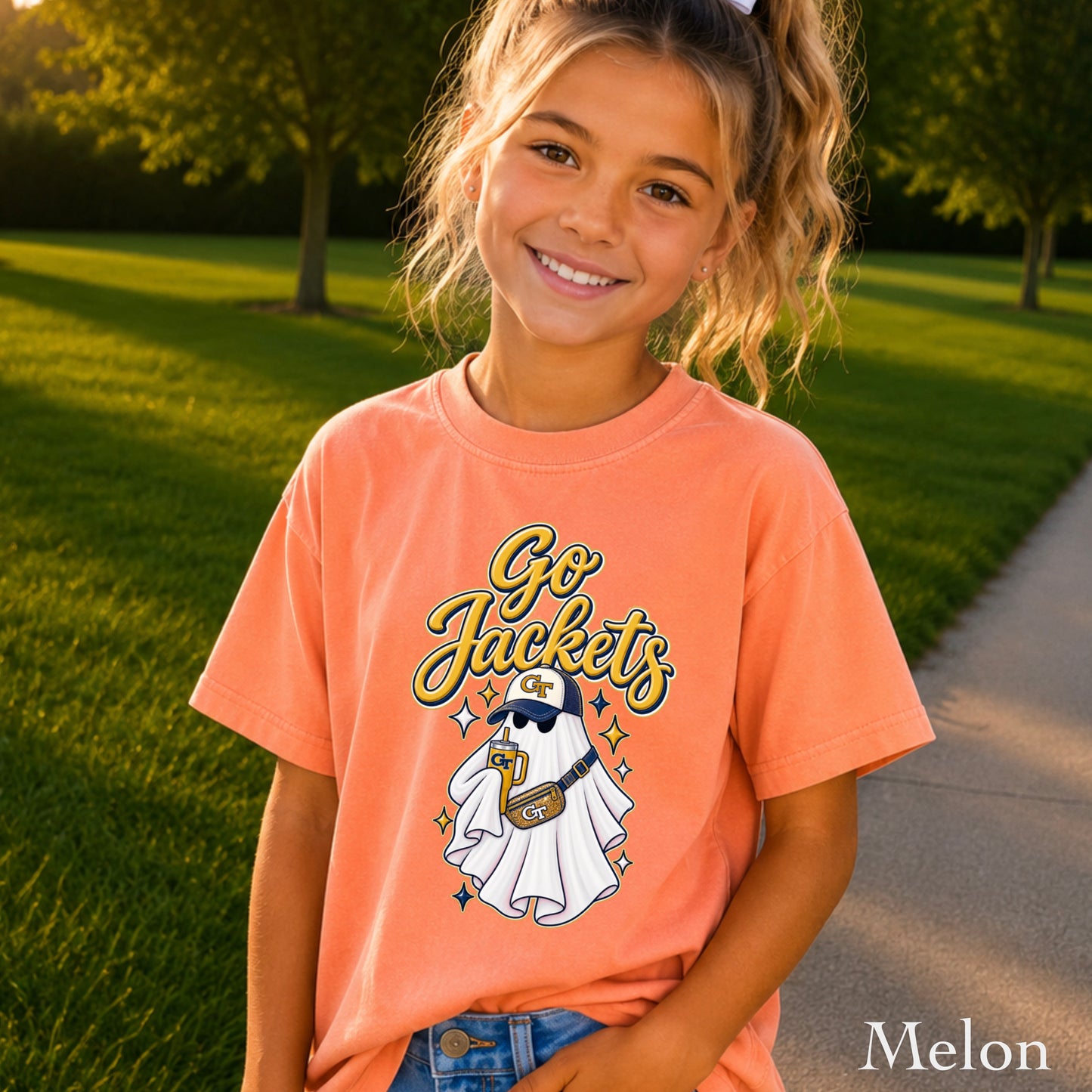 Jackets Halloween Ghost Youth Comfort Color T-Shirt