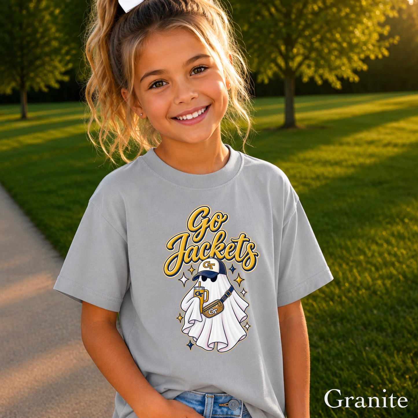 Jackets Halloween Ghost Youth Comfort Color T-Shirt