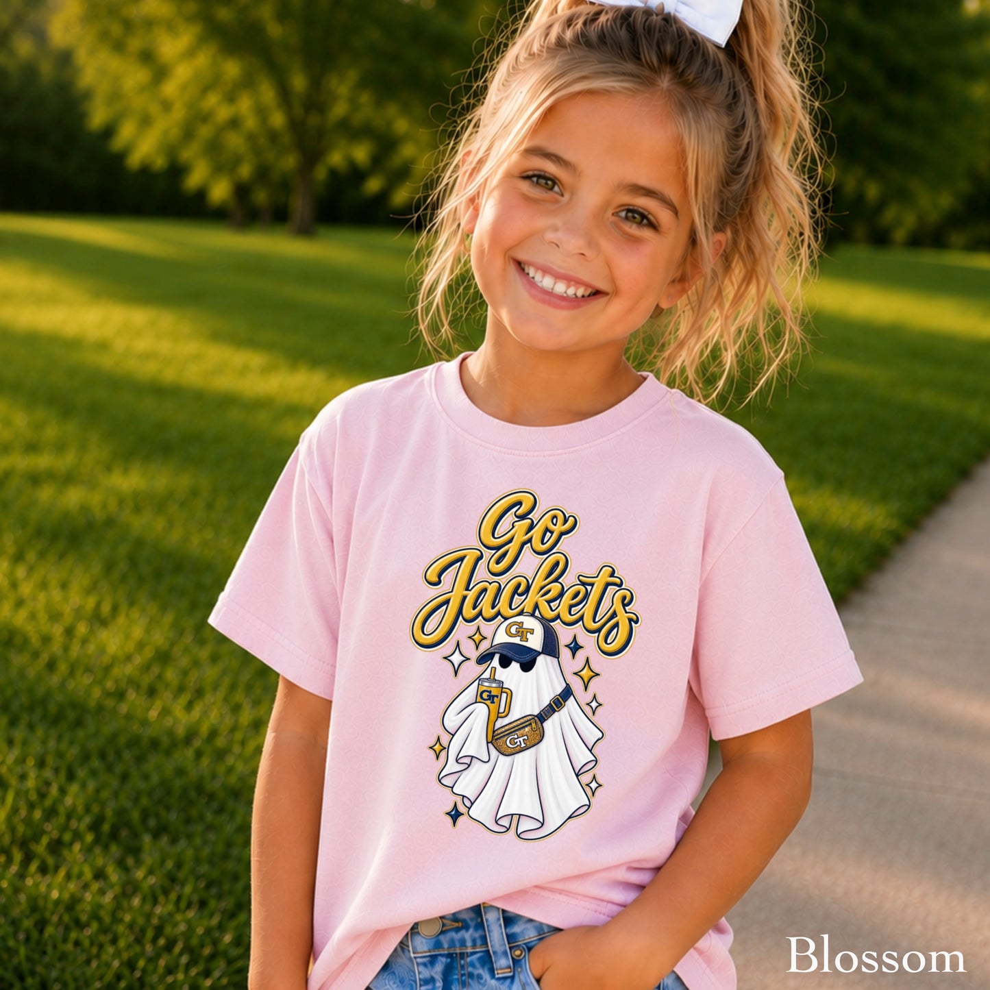 Jackets Halloween Ghost Youth Comfort Color T-Shirt