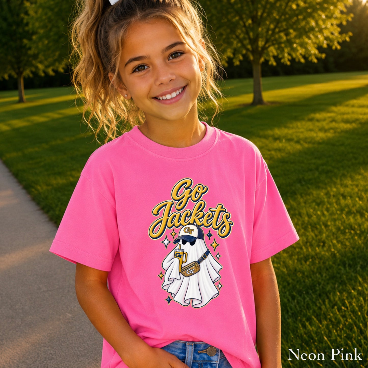 Jackets Halloween Ghost Youth Comfort Color T-Shirt