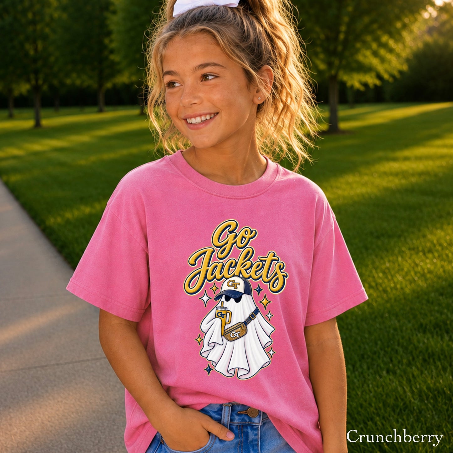 Jackets Halloween Ghost Youth Comfort Color T-Shirt