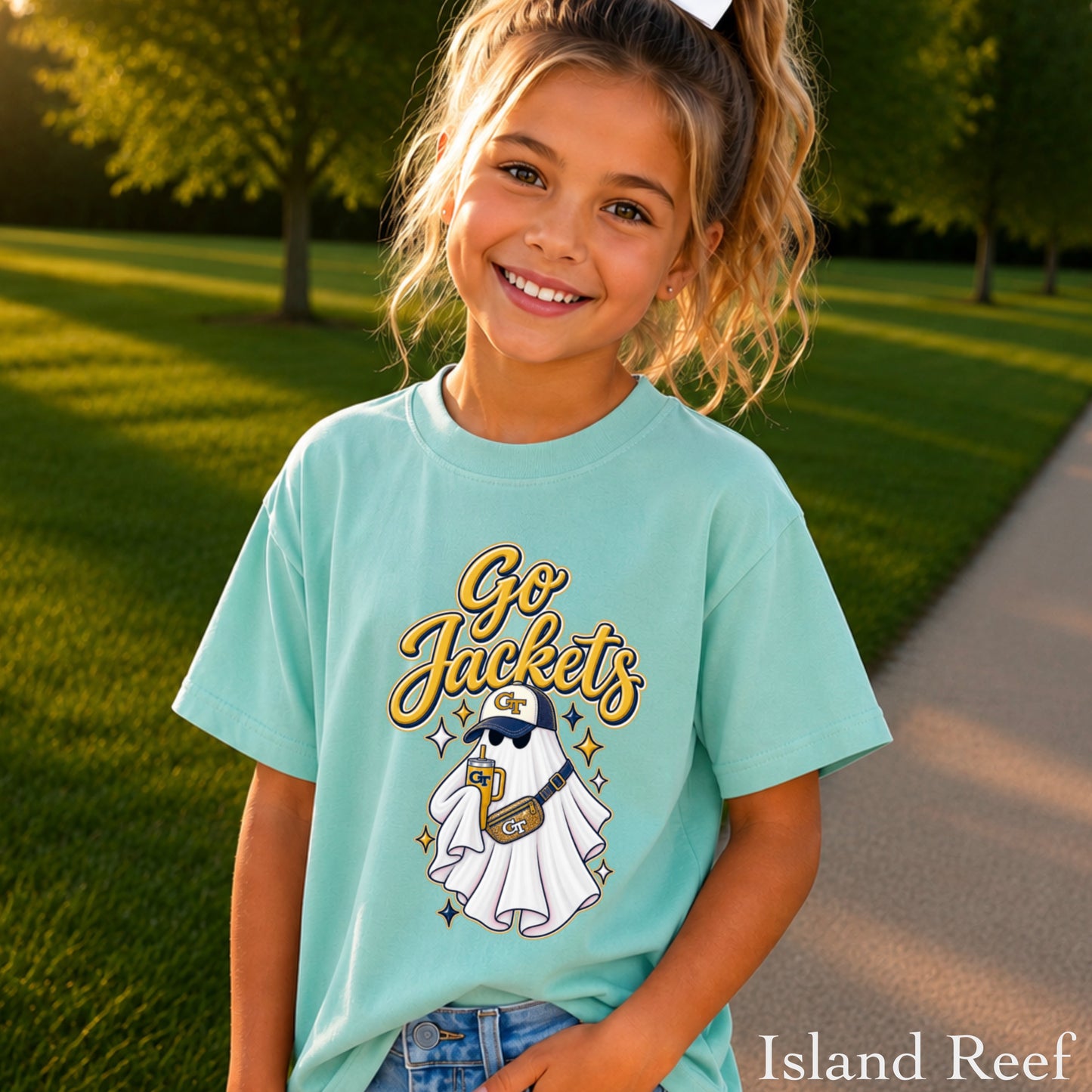 Jackets Halloween Ghost Youth Comfort Color T-Shirt