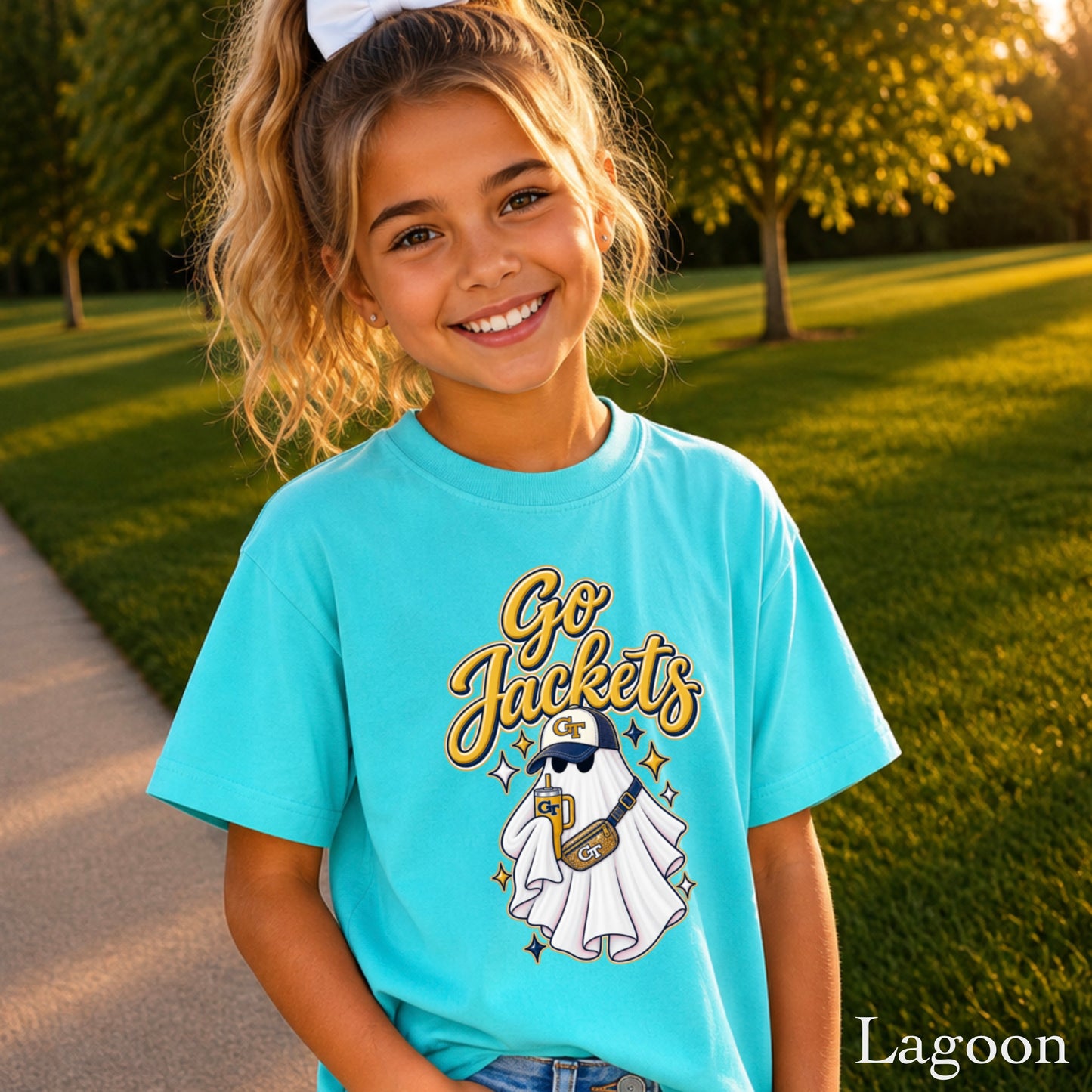 Jackets Halloween Ghost Youth Comfort Color T-Shirt