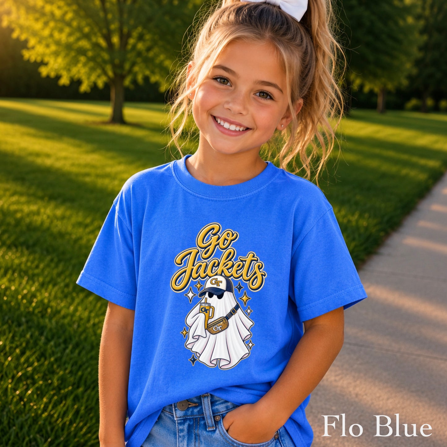 Jackets Halloween Ghost Youth Comfort Color T-Shirt