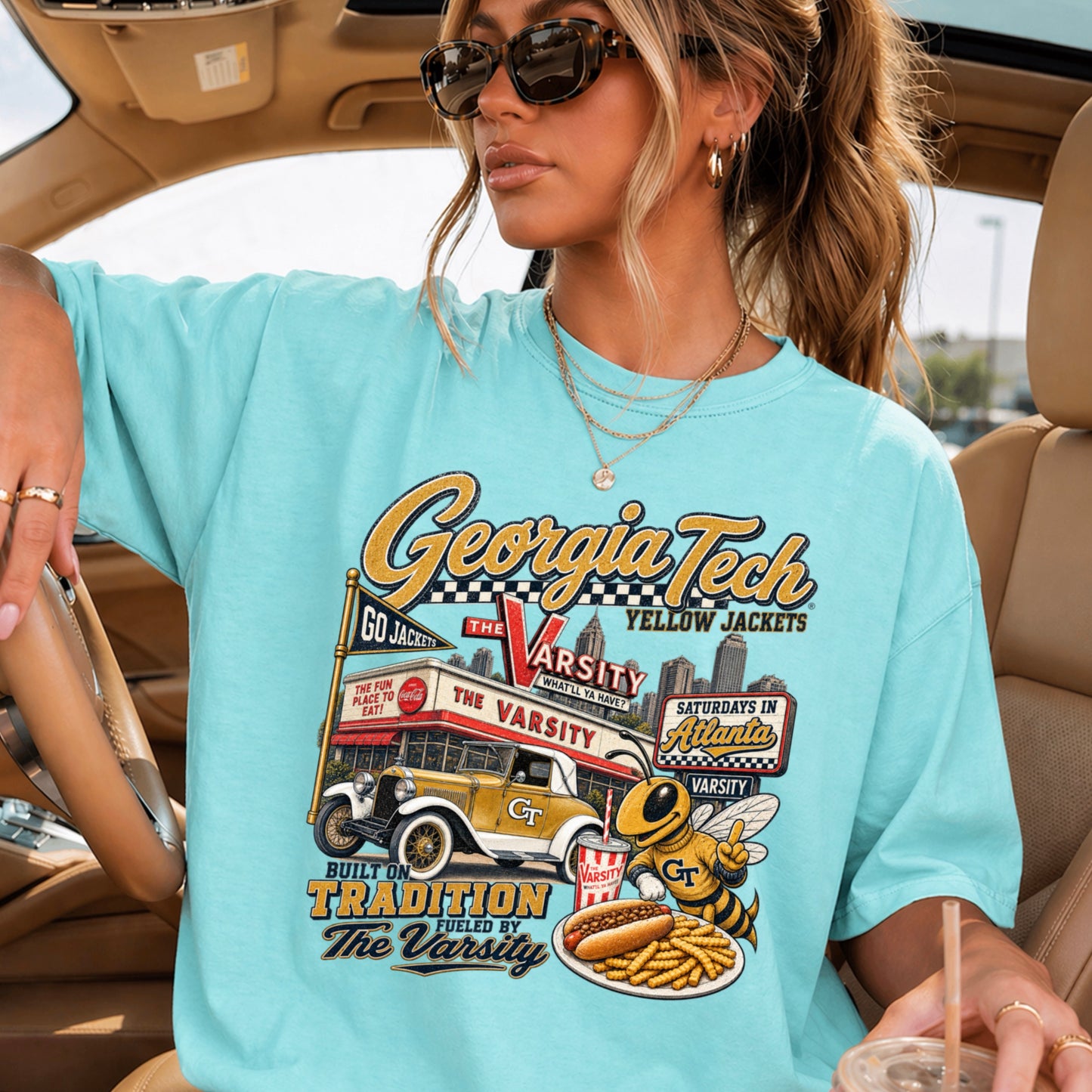 Atlanta Saturdays Comfort Color Graphic Tee