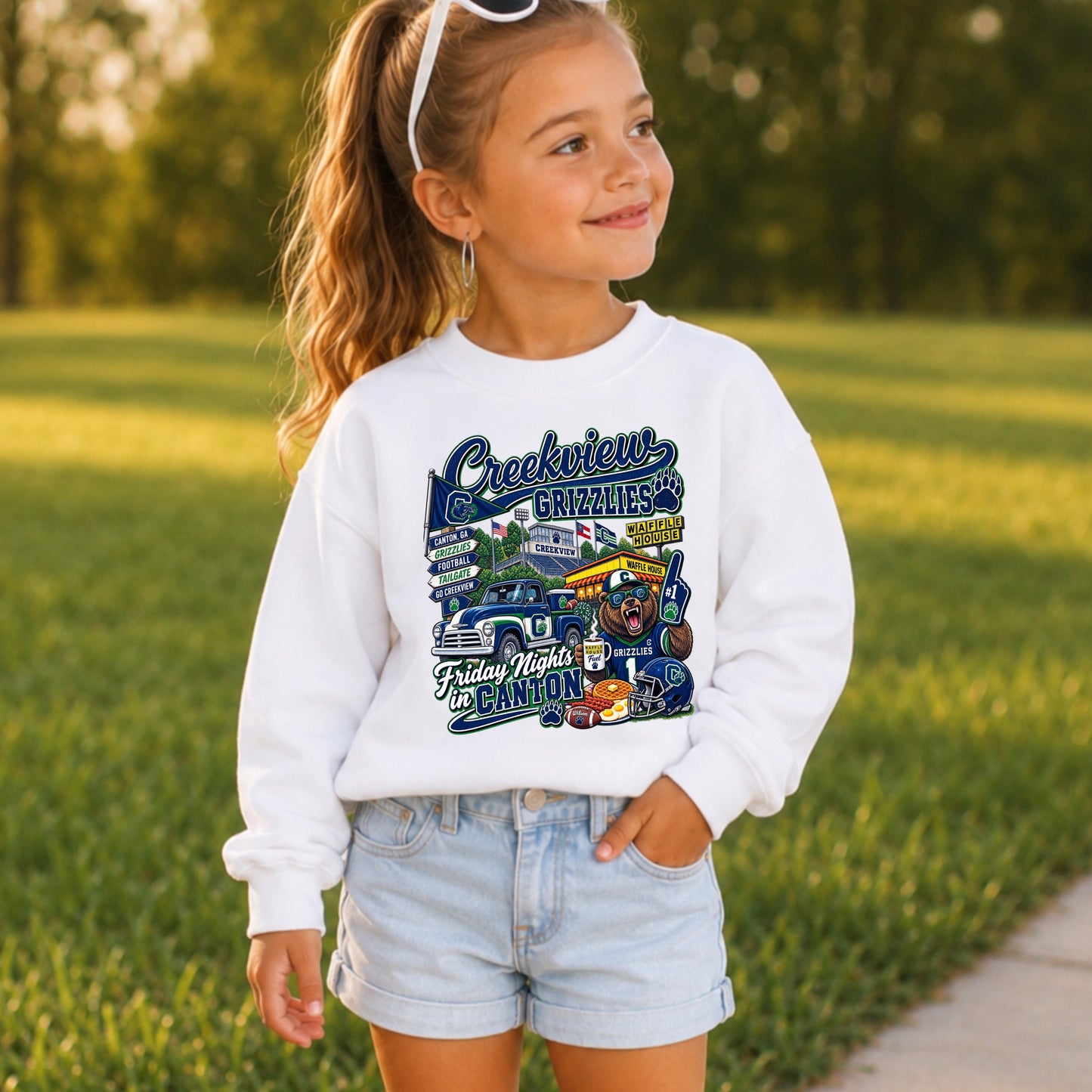 Creekview Friday Nights Youth Crewneck Sweatshirt ON SALE UNTIL 09/04/26