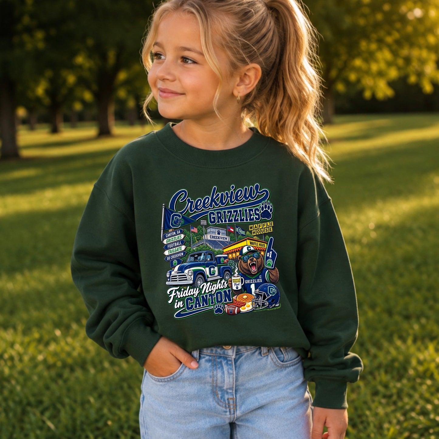 Creekview Friday Nights Youth Crewneck Sweatshirt ON SALE UNTIL 09/04/26