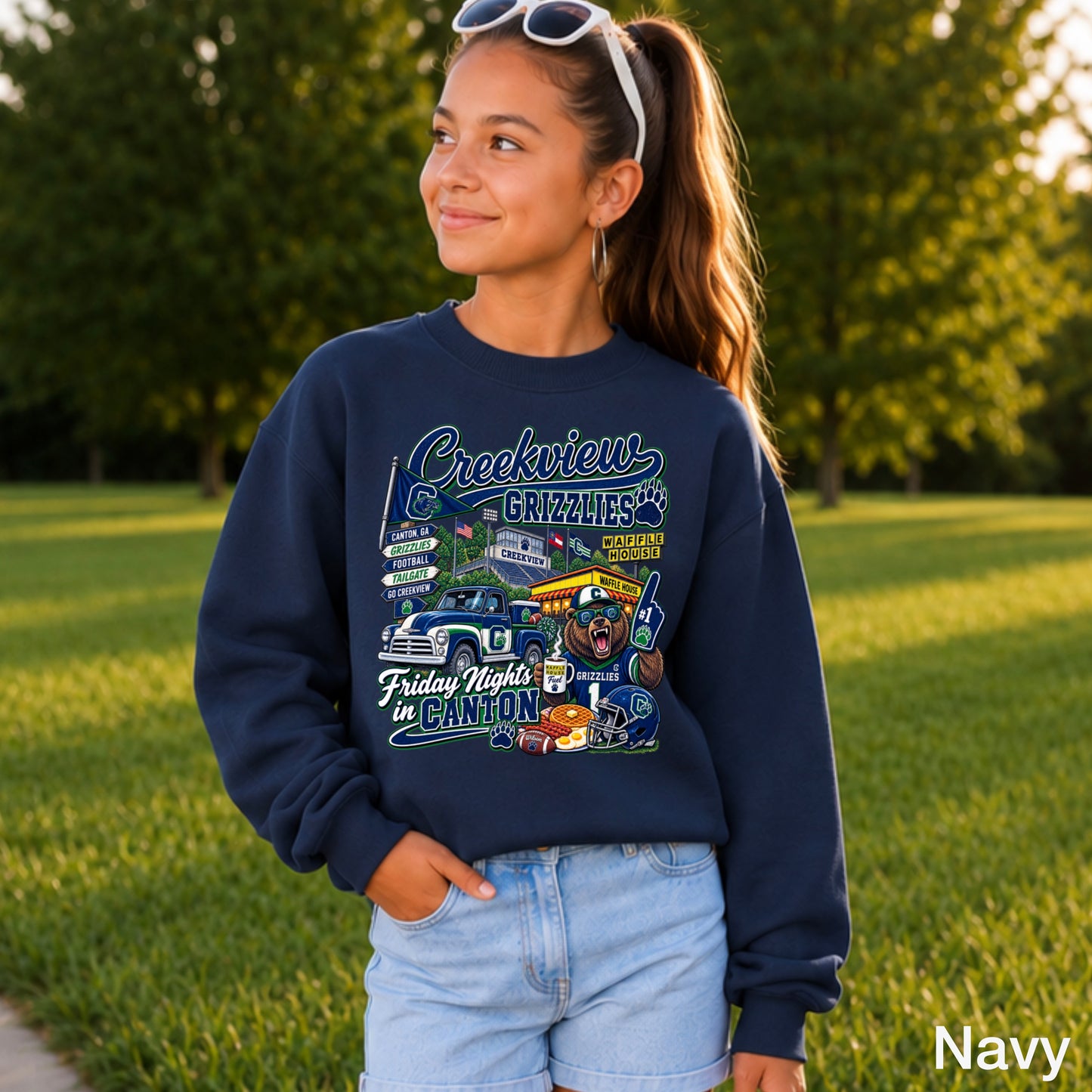 Creekview Friday Nights Youth Crewneck Sweatshirt ON SALE UNTIL 09/04/26