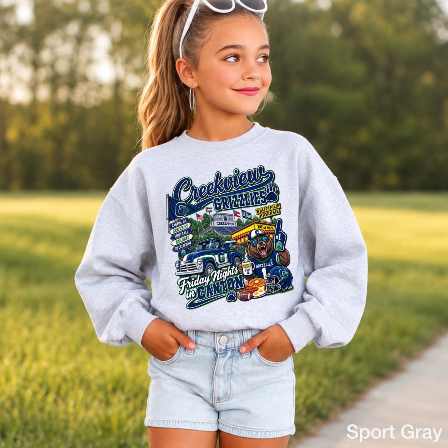 Creekview Friday Nights Youth Crewneck Sweatshirt ON SALE UNTIL 09/04/26