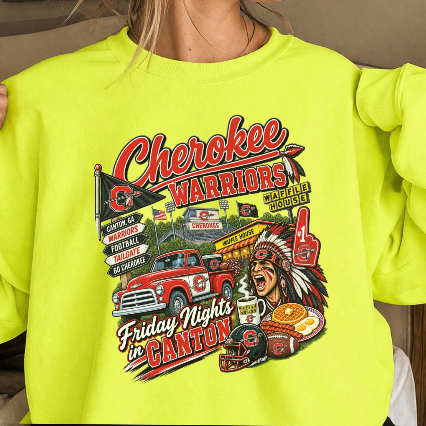 Cherokee Friday Nights Crewneck Sweatshirt ON SALE UNTIL 09/04/26